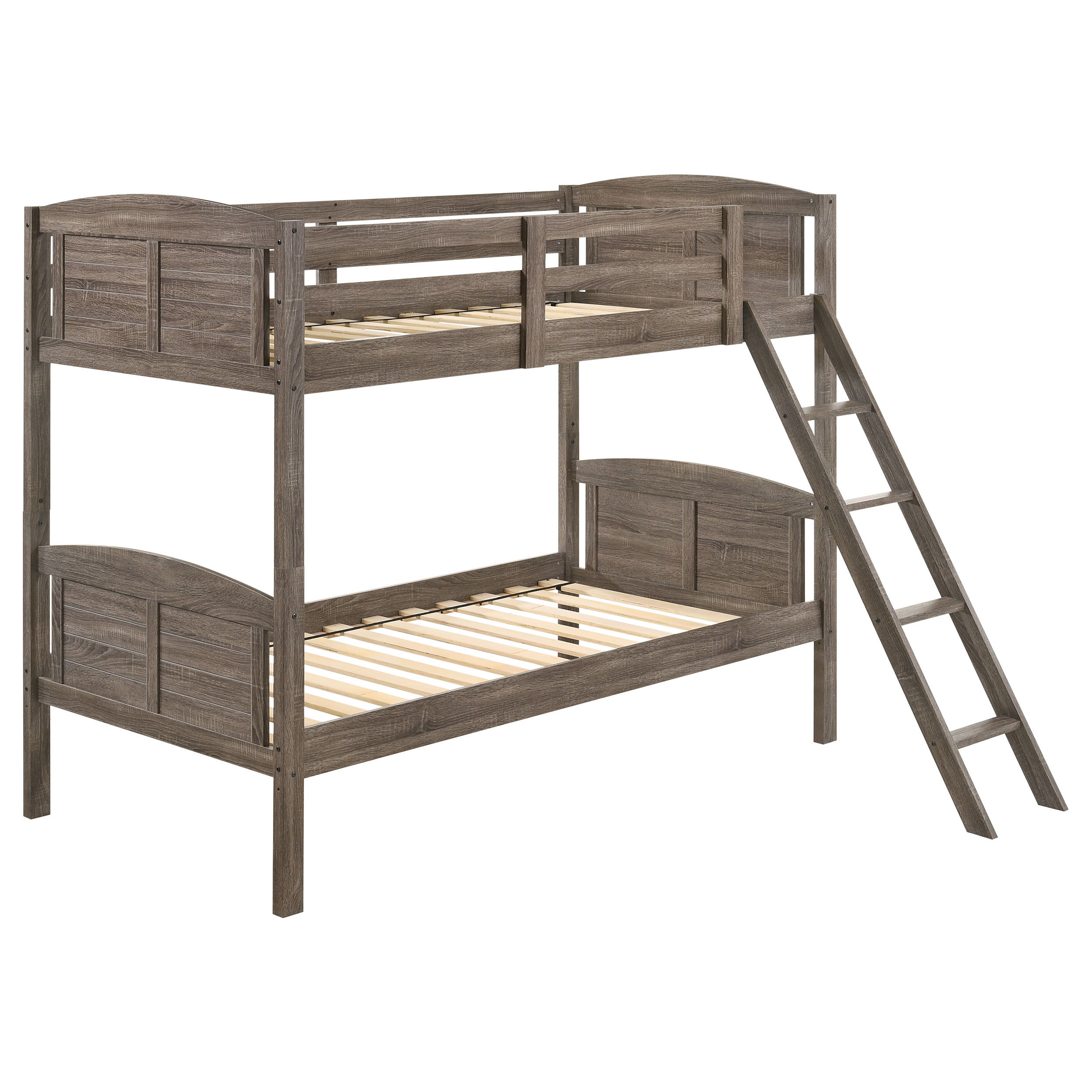 Coaster Furniture Flynn Weathered Brown Twin Over Twin Bunk Bed