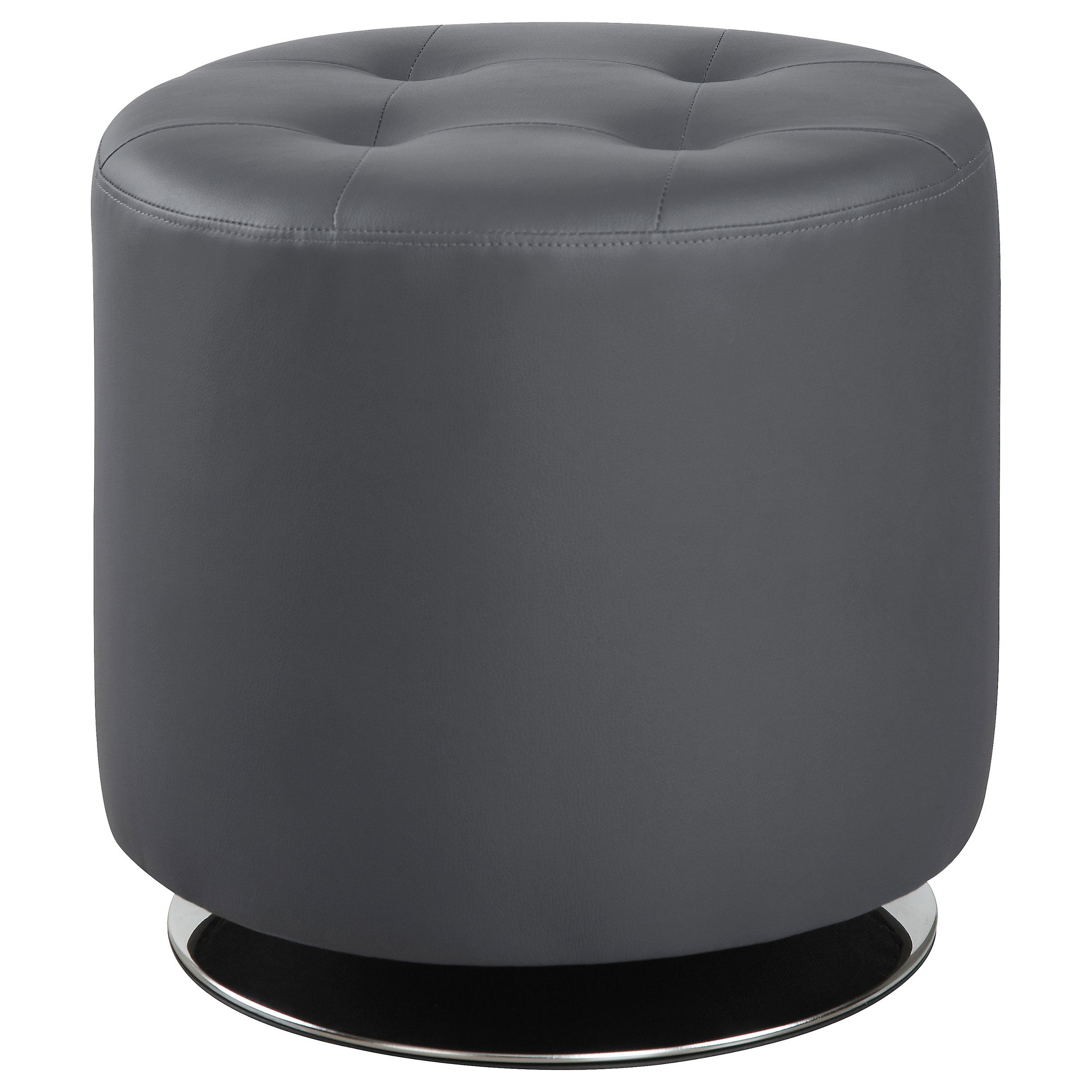 Coaster Furniture Bowman Grey Round Swivel Ottoman