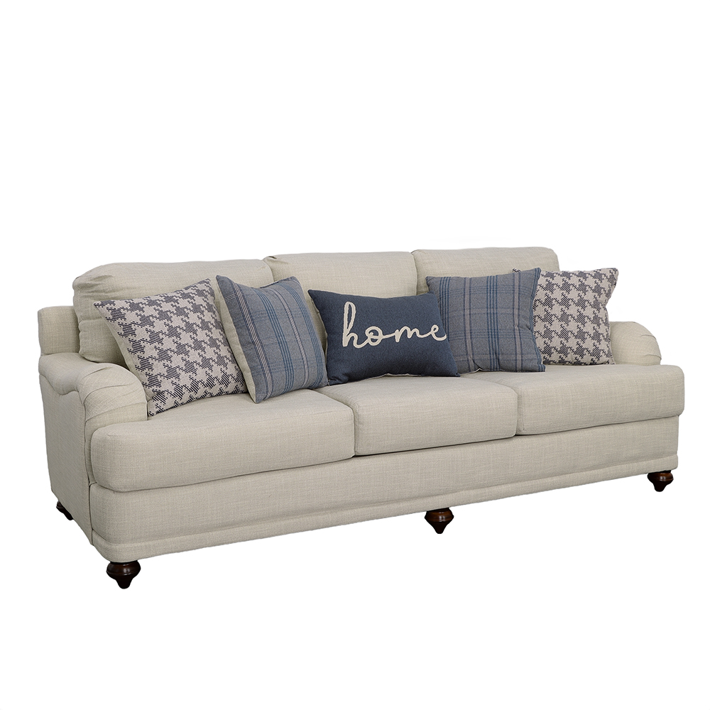 Coaster Furniture Glenn Light Grey Blue Arm Sofa