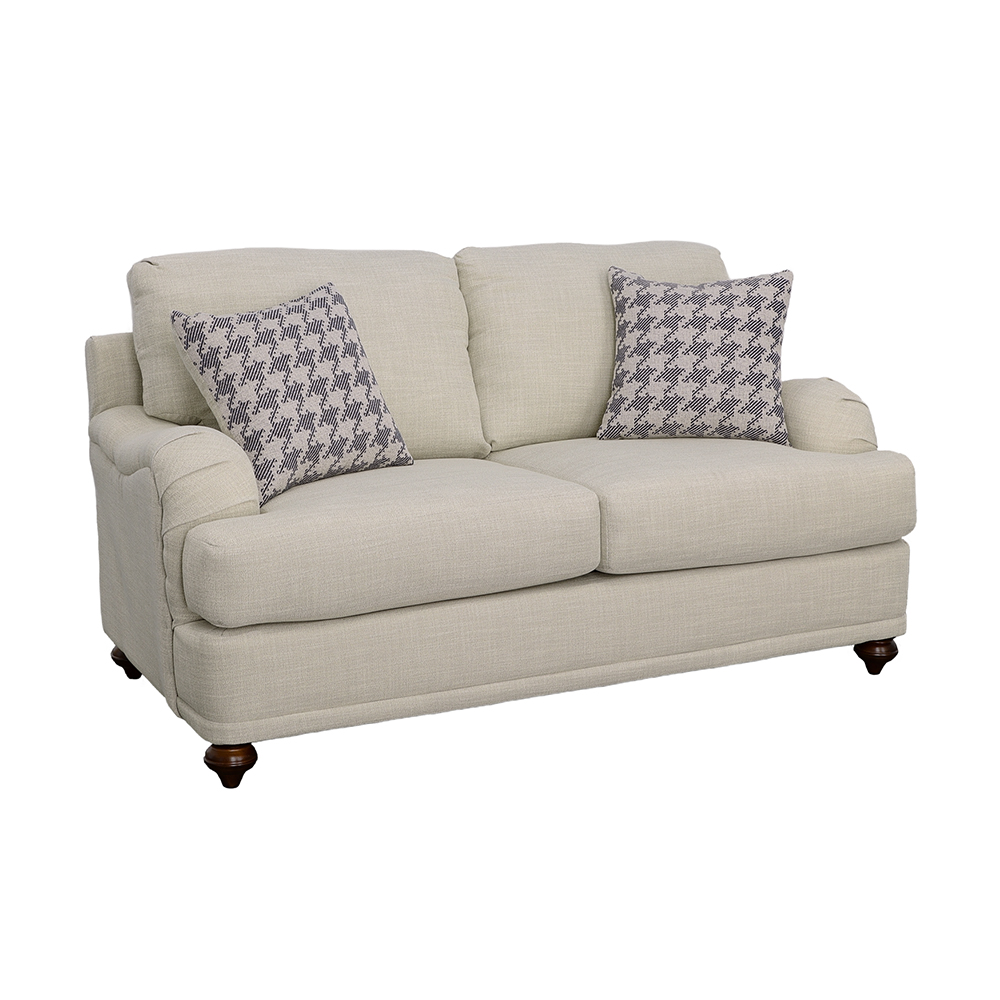 Coaster Furniture Glenn Light Grey Blue Arm Loveseat