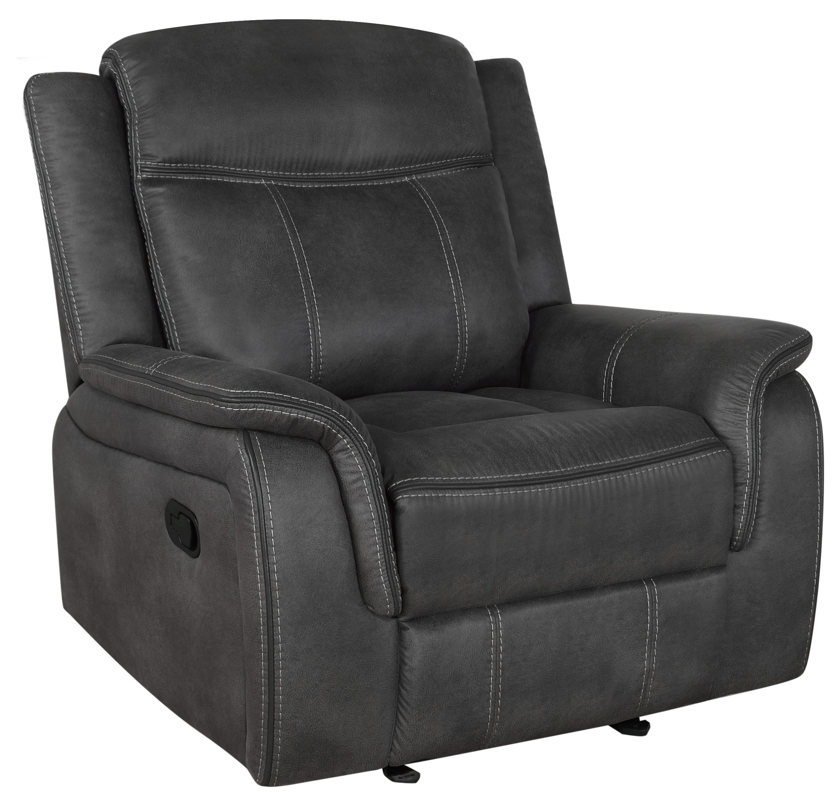 Coaster Furniture Lawrence Charcoal Glider Recliner