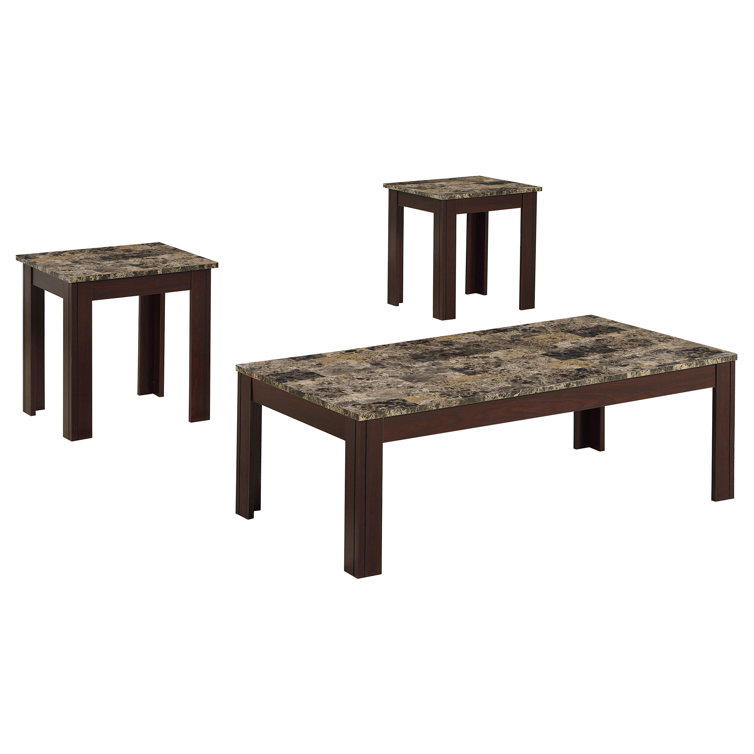 Coaster Furniture Rhodes Brown 3pc Coffee Table Set