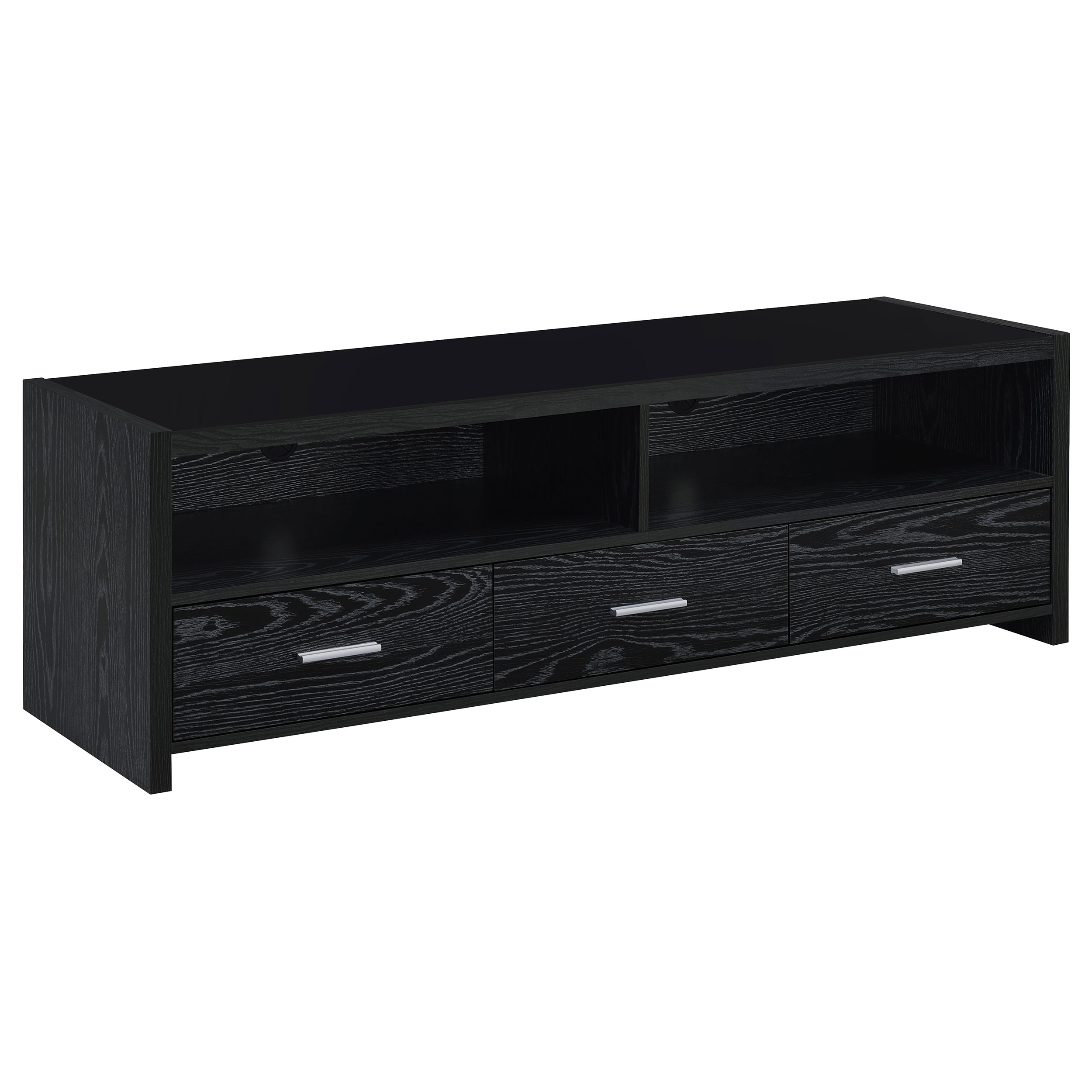 Coaster Furniture Alton Black 62 Inch 3 Drawers TV Stand