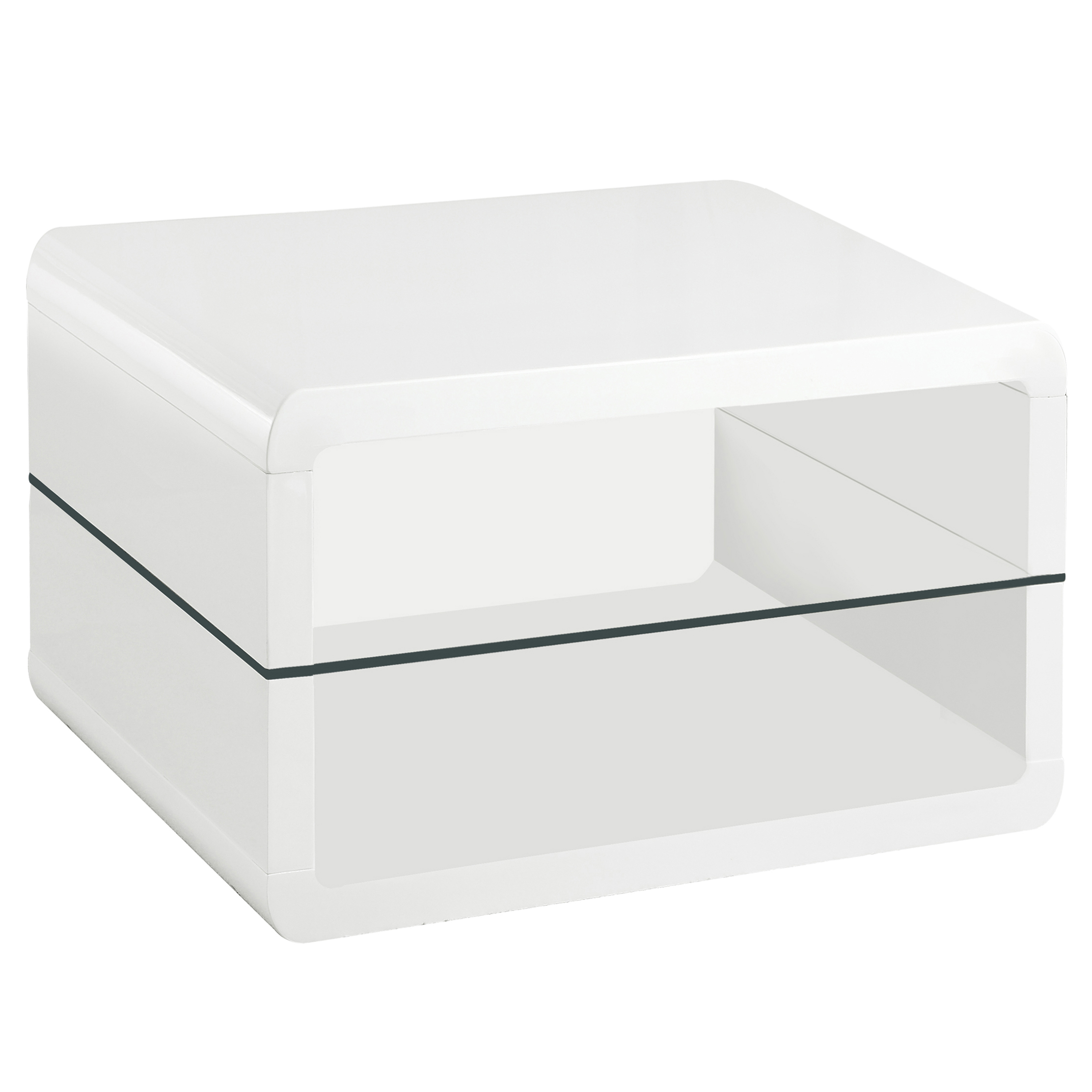 Coaster Furniture Elana Glossy White Rectangular End Table