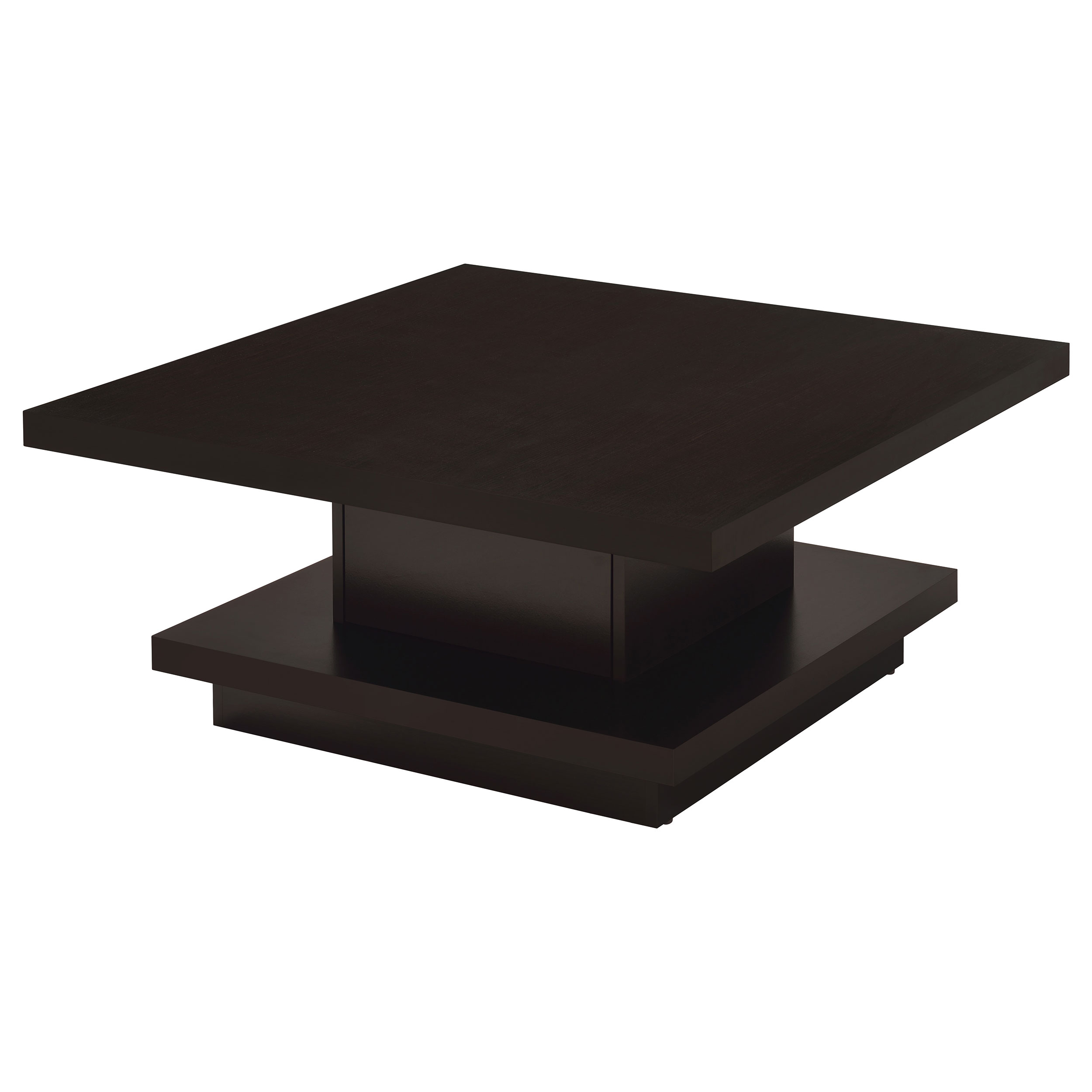 Coaster Furniture Reston Cappuccino Square Coffee Table