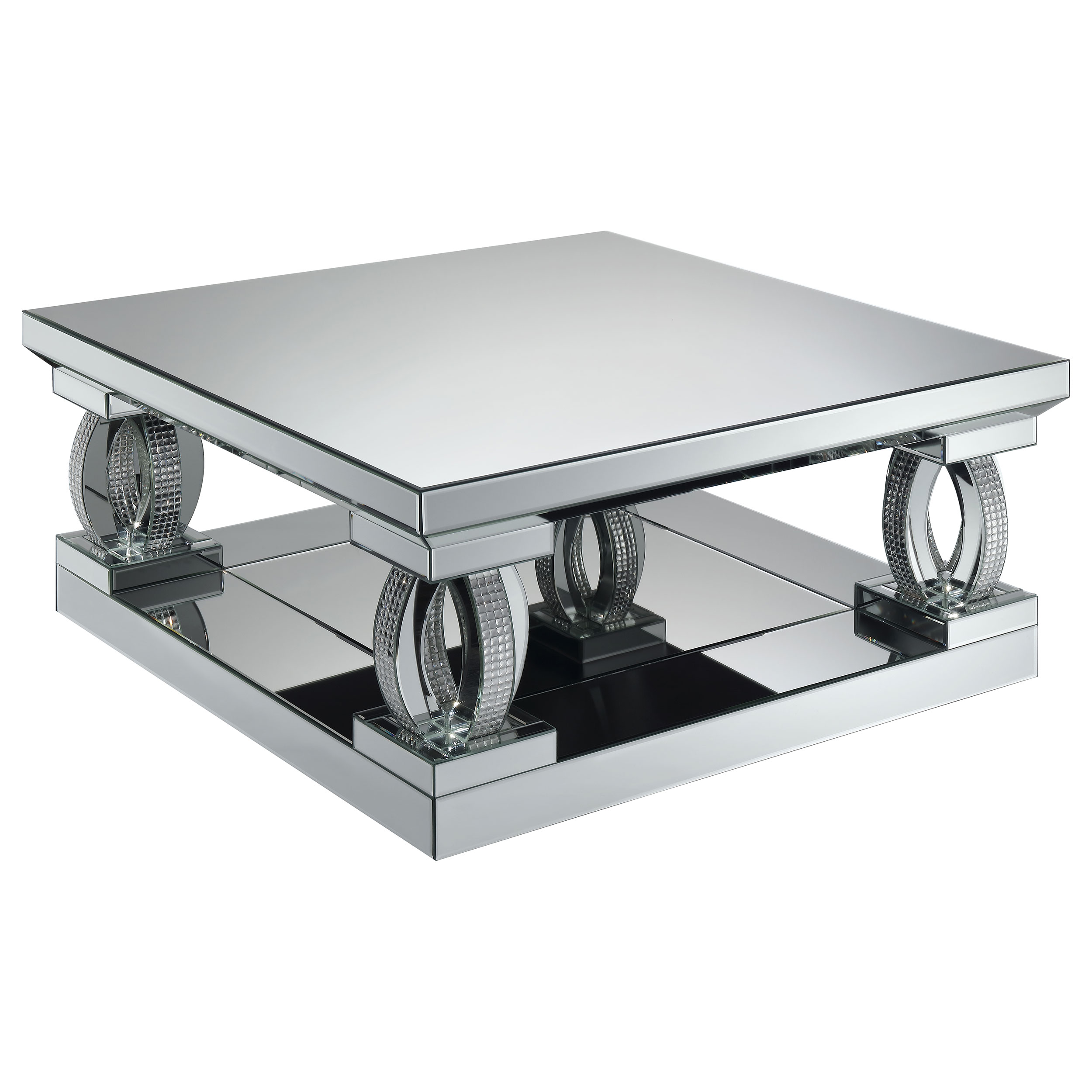 Coaster Furniture Amalia Silver Square Coffee Table