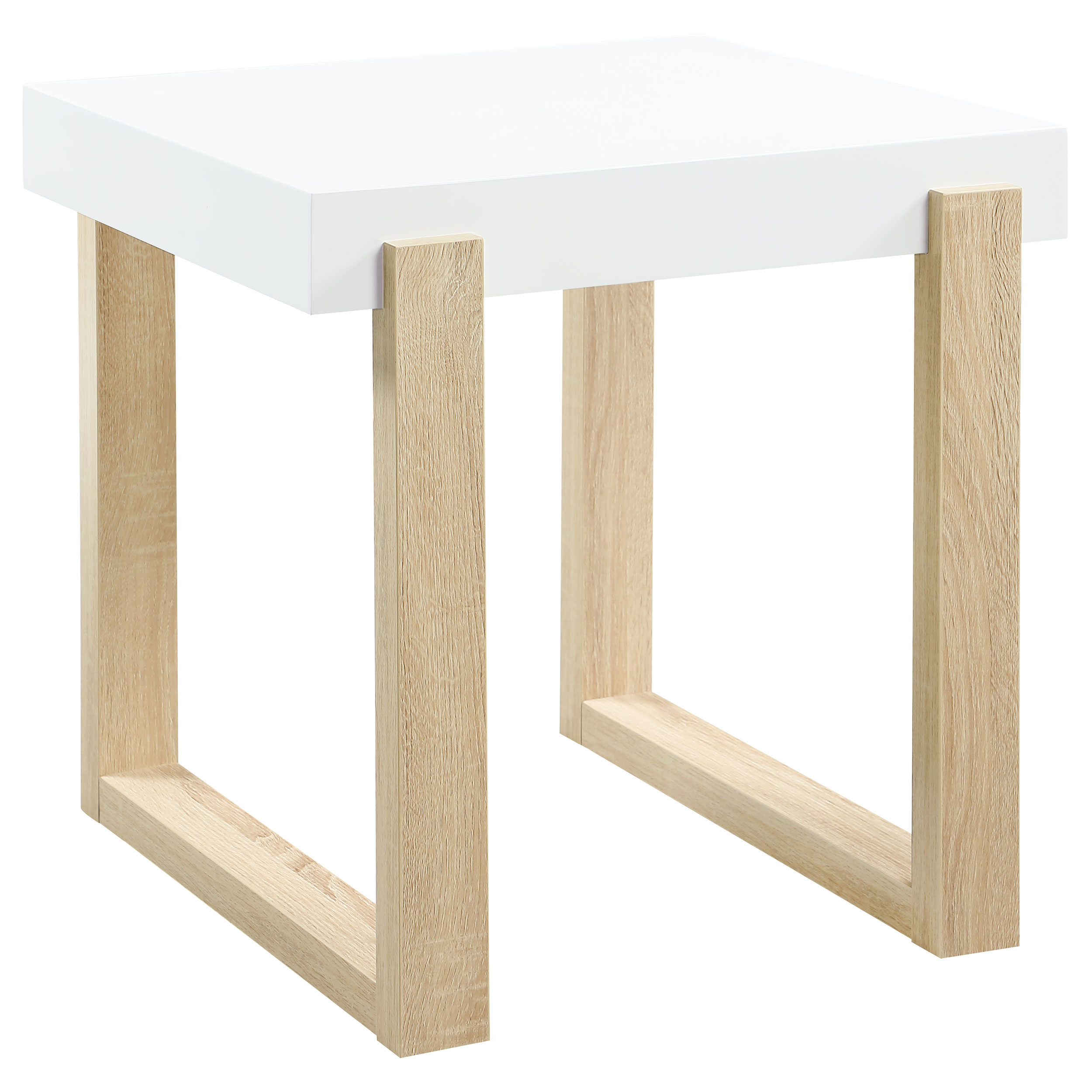 Coaster Furniture Pala White Natural End Table