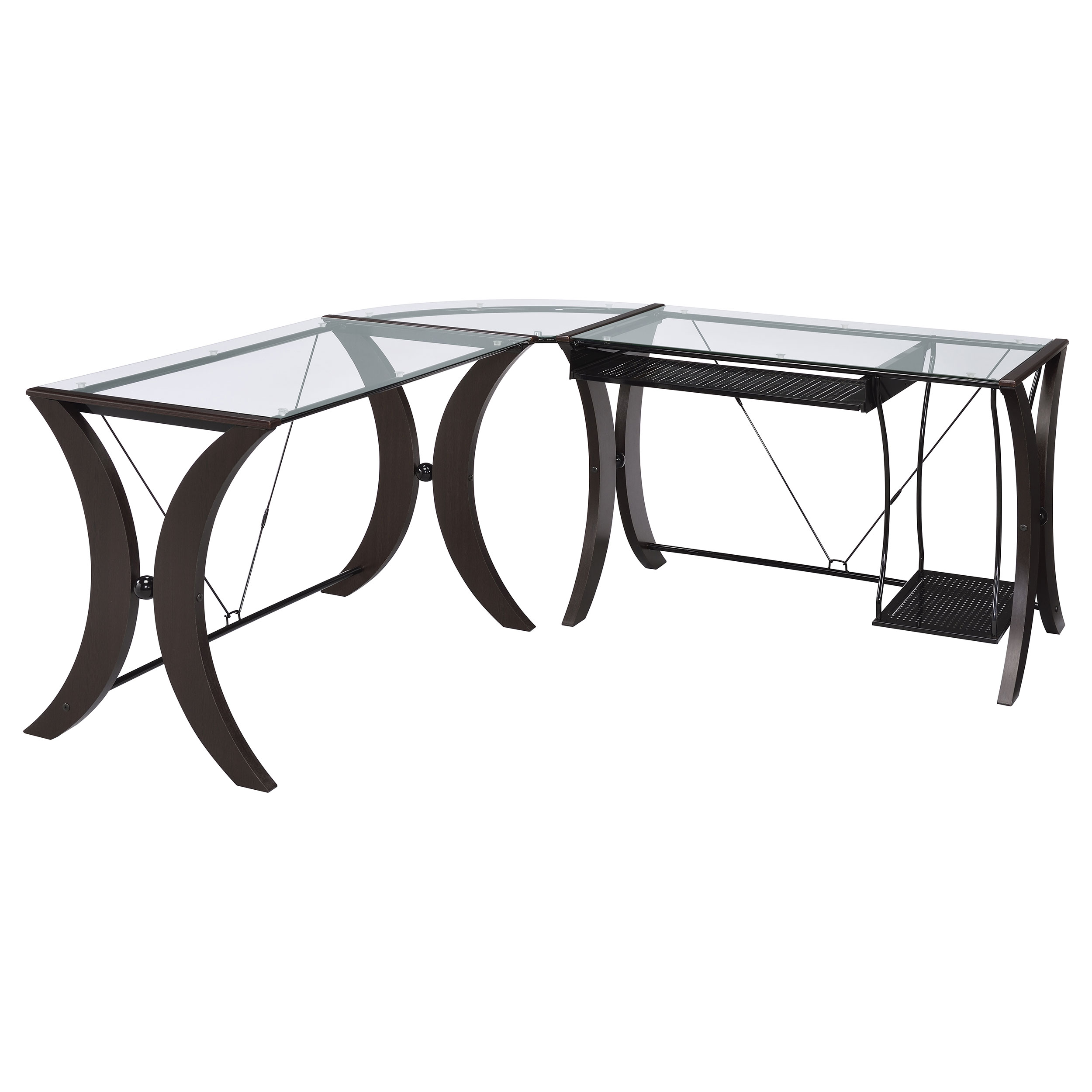 Coaster Furniture Cappuccino L Shape Computer Desk