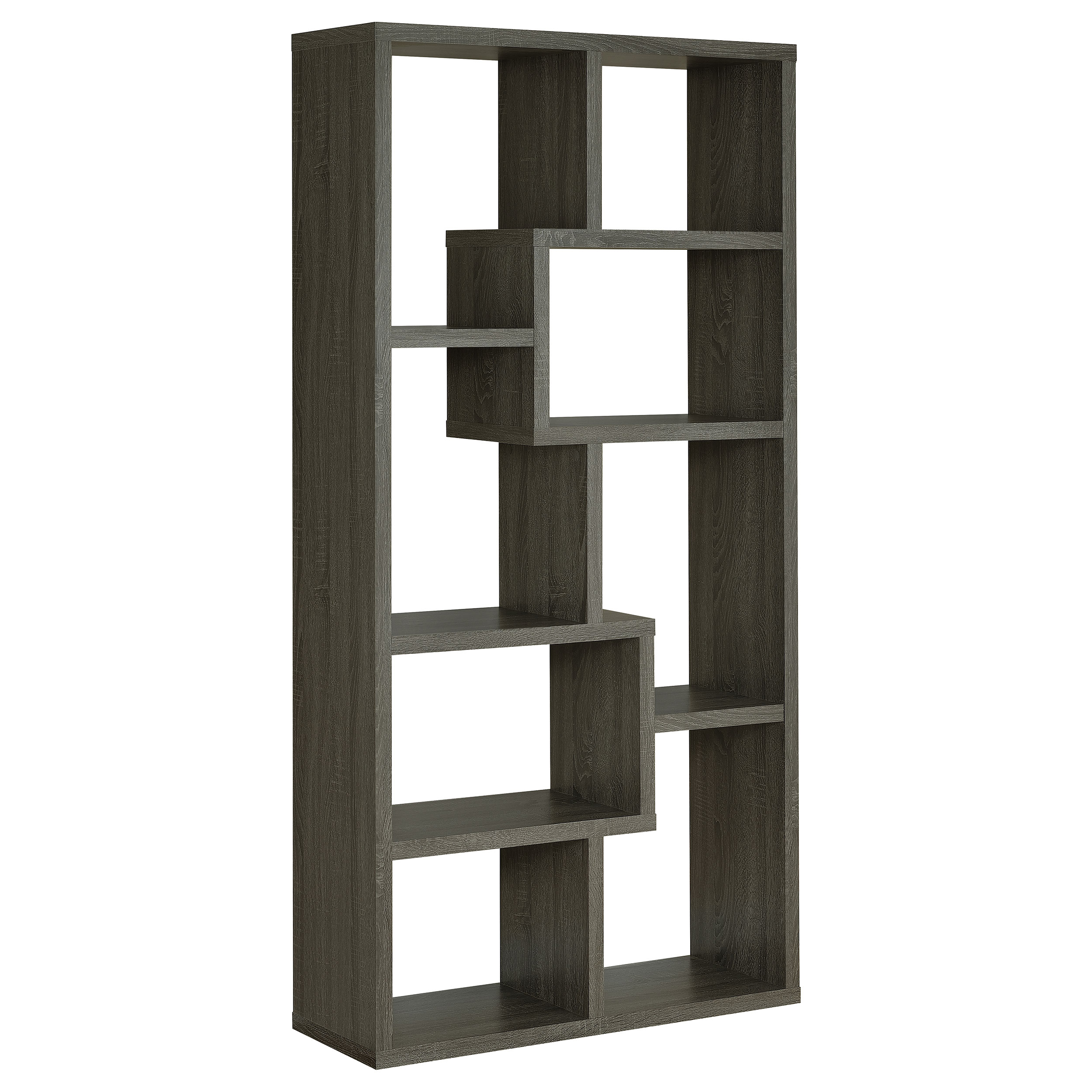 Coaster Furniture Theo Weathered Grey 6 Shelf Bookcase
