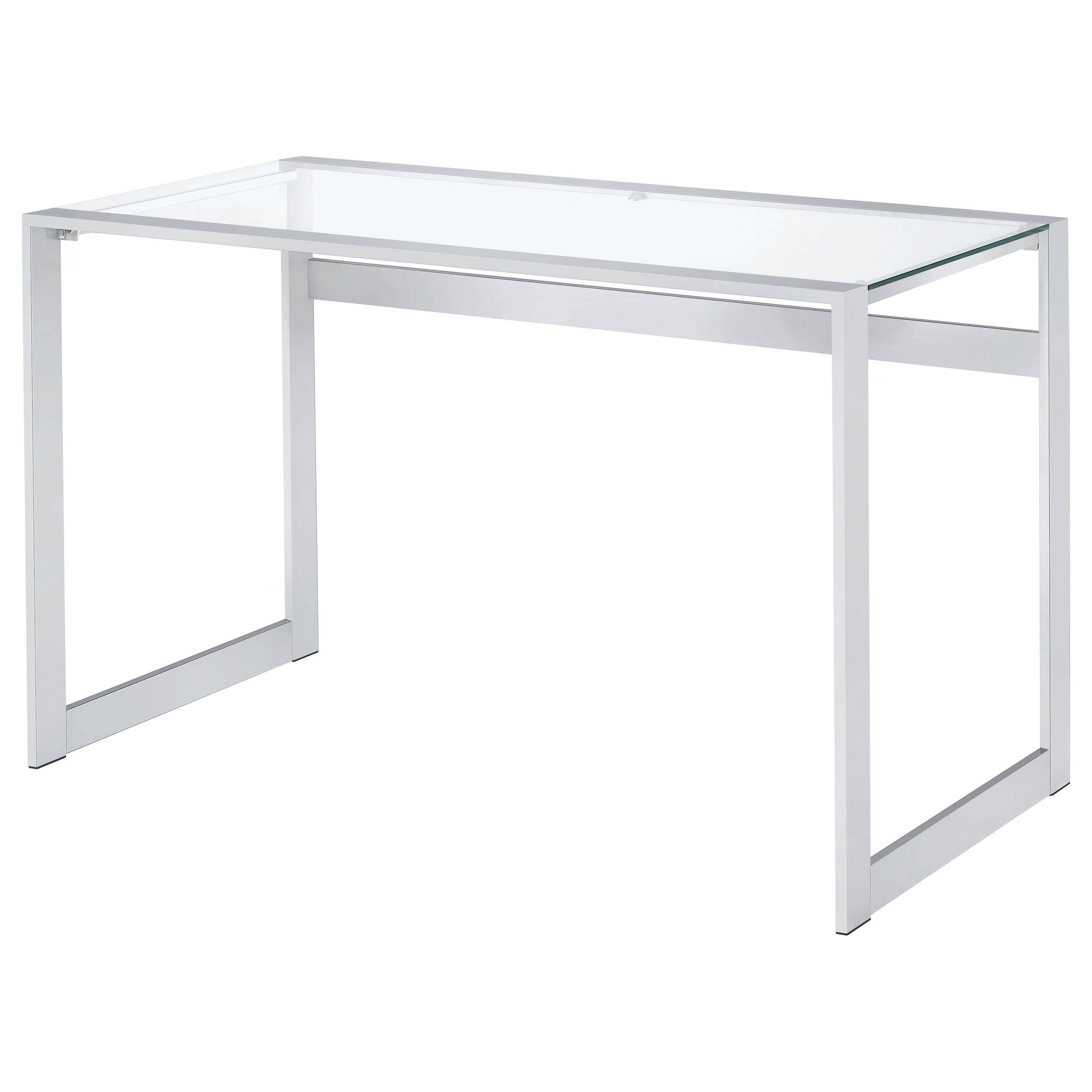Coaster Furniture Hartford Chrome Clear Glass Top Writing Desk