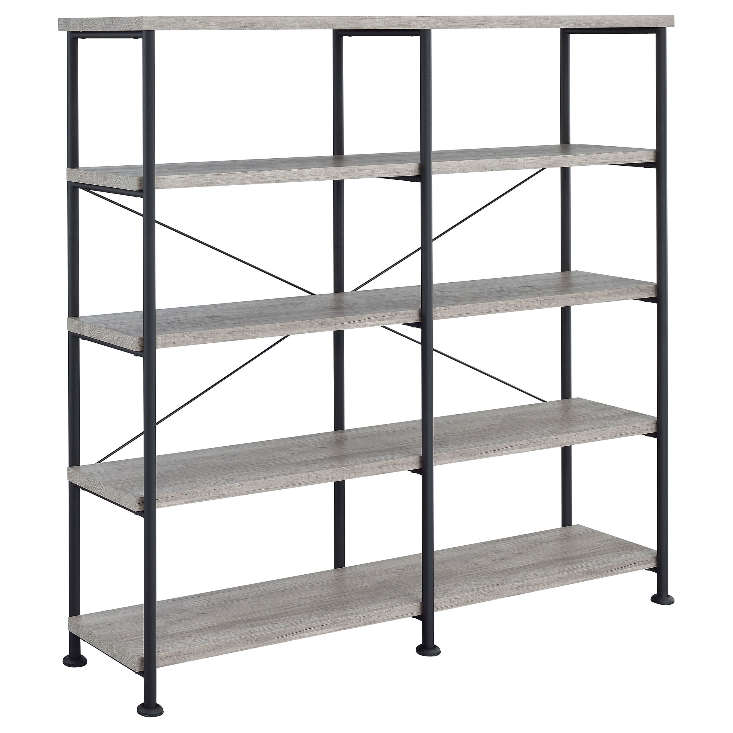 Coaster Furniture Analiese Grey Driftwood 4 Shelf Open Bookcase
