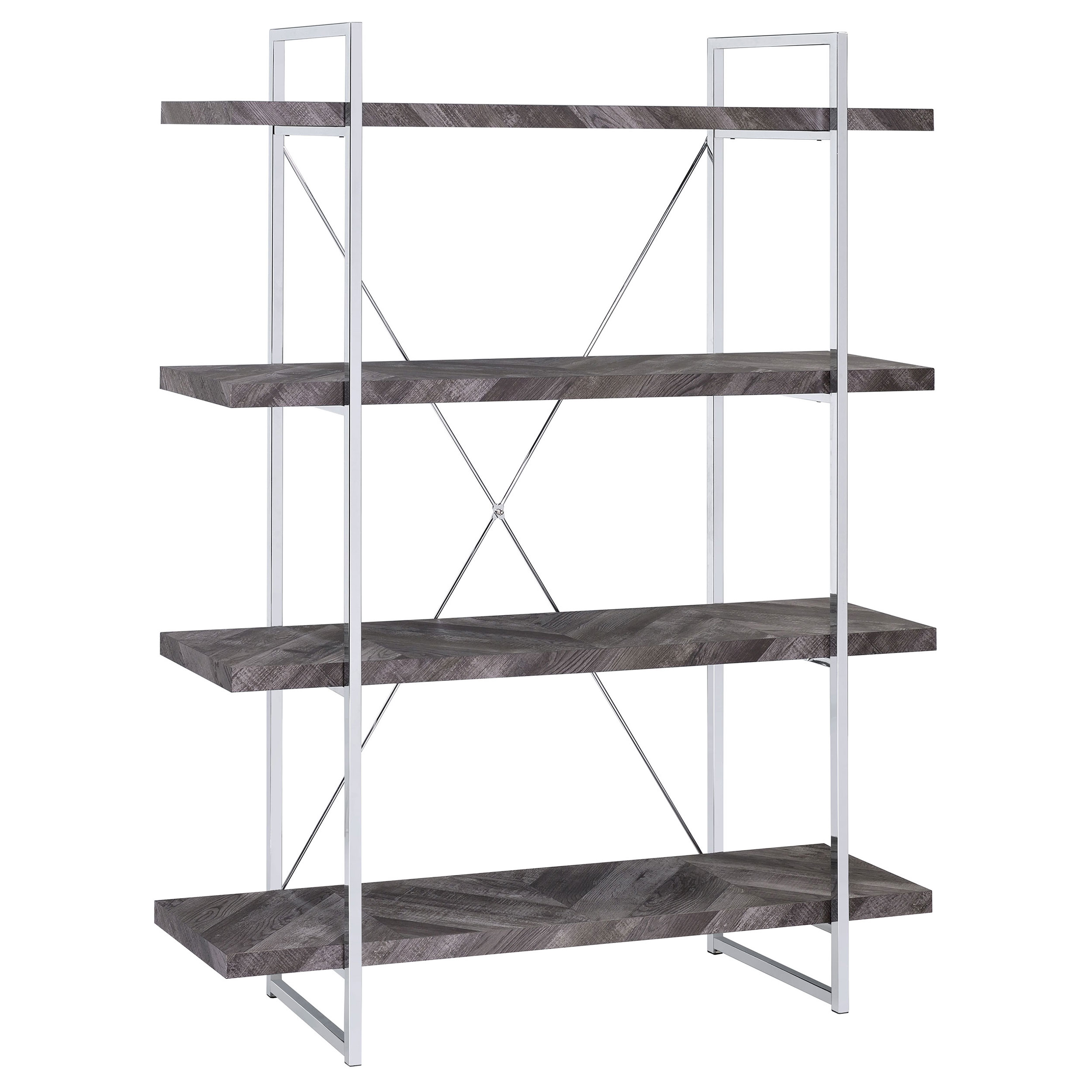 Coaster Furniture Grimma Rustic Grey Bookcase