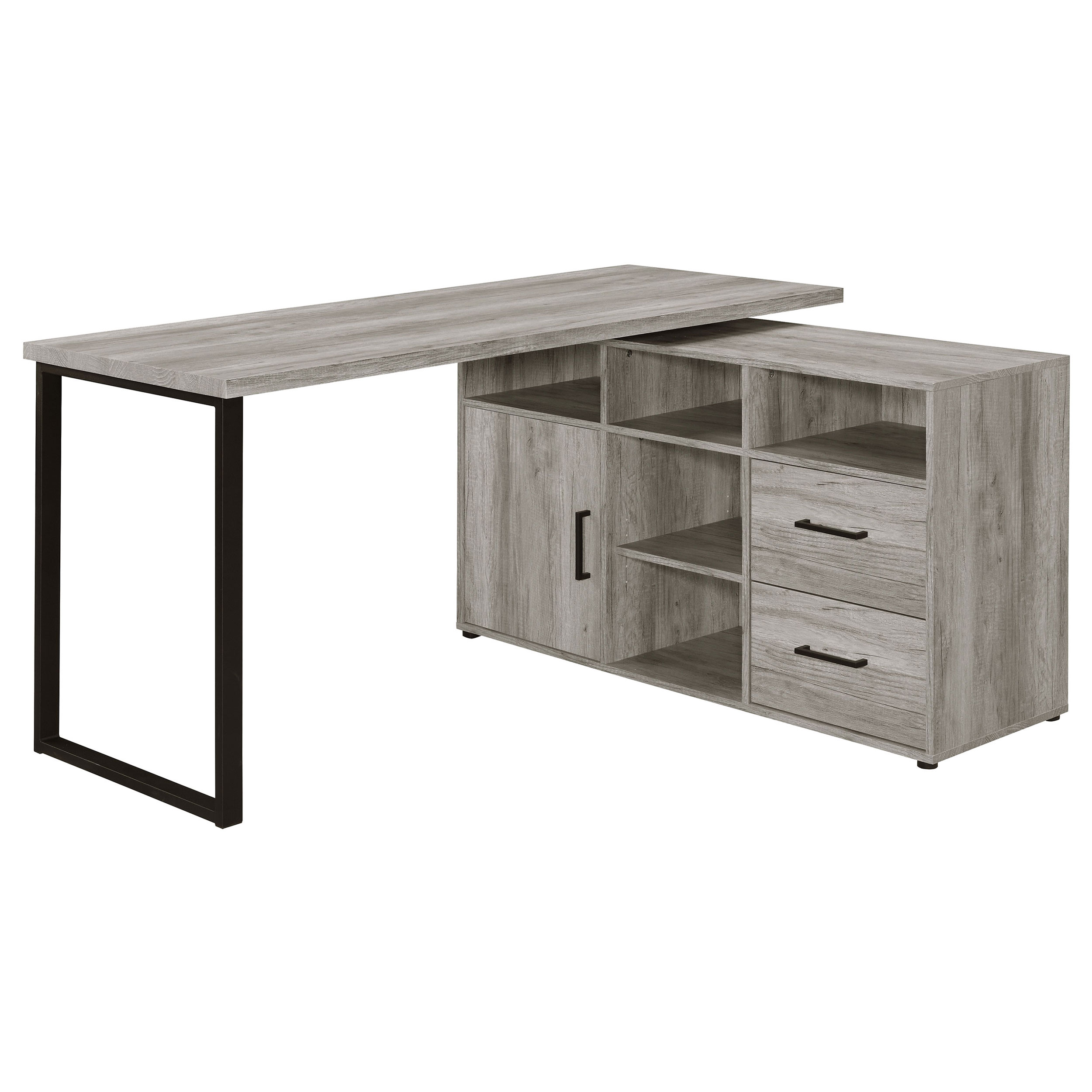 Coaster Furniture Hertford Grey Driftwood L Shape Desk