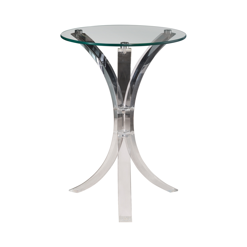 Coaster Furniture Laning Clear Round Accent Table