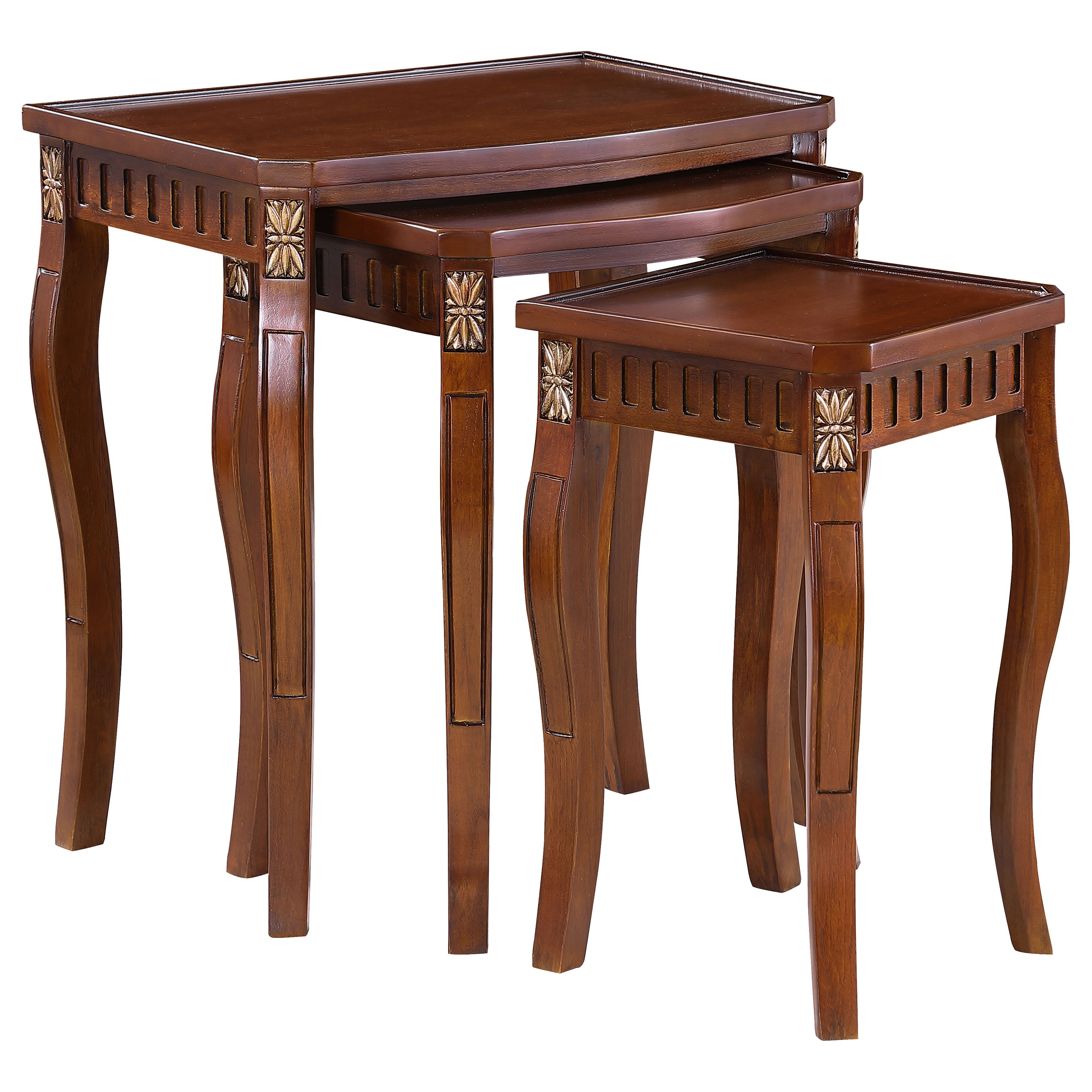 Coaster Furniture Daphne Warm Brown 3pc Nesting Tables CST-901076