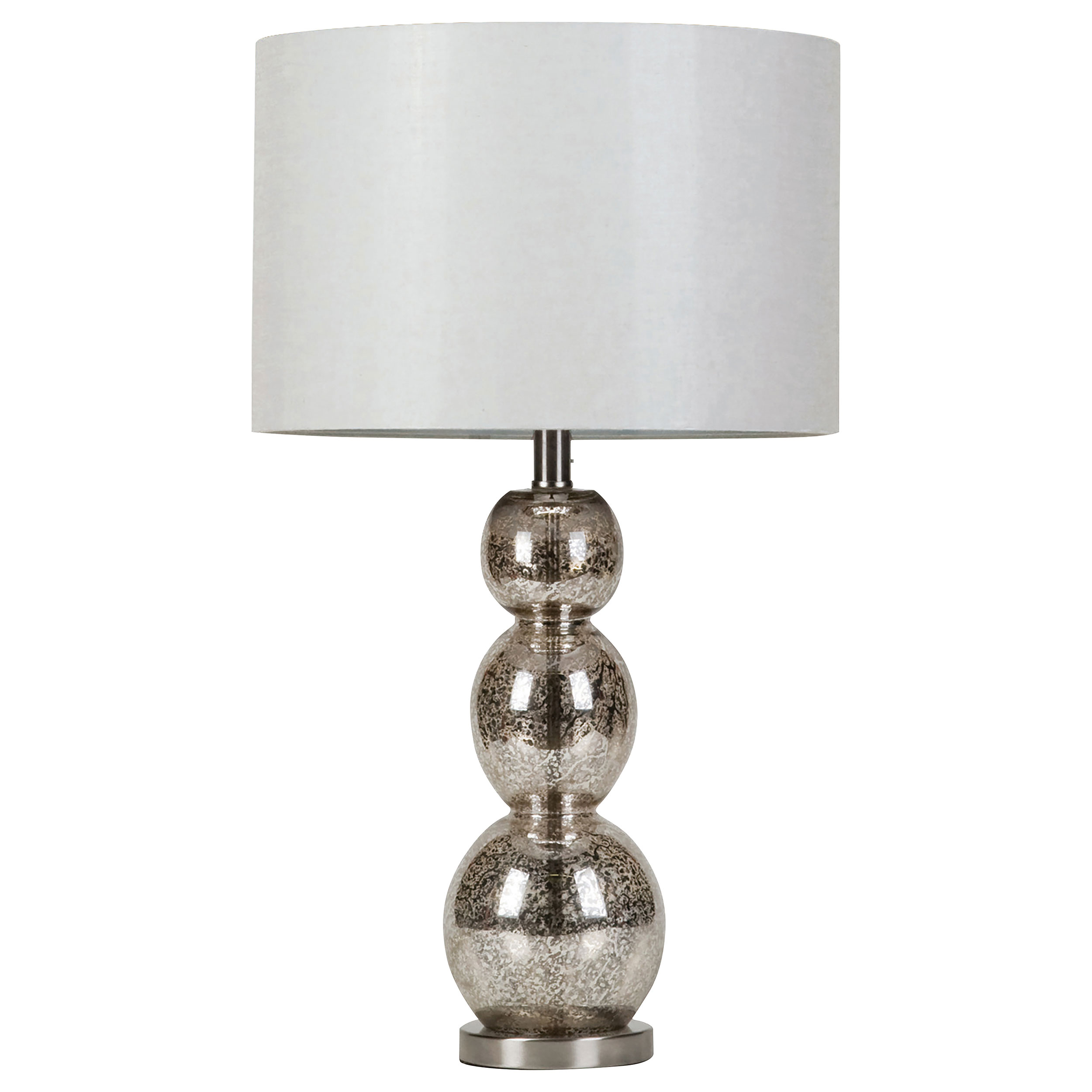 Coaster Furniture Mineta Distressed Silver White Table Lamp
