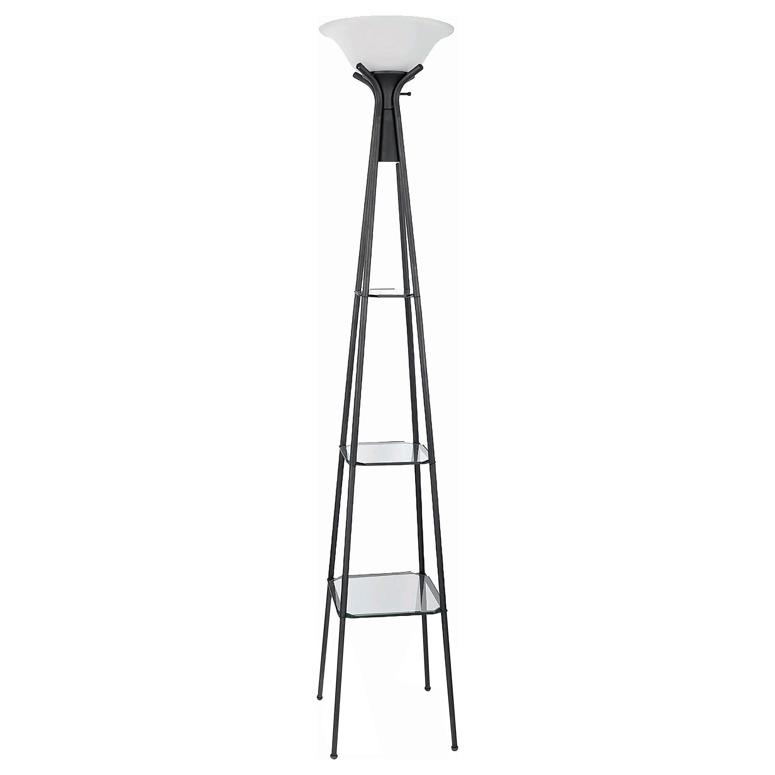 Coaster Furniture Gianni Charcoal Black Versatile Shelf Tower Floor Lamp