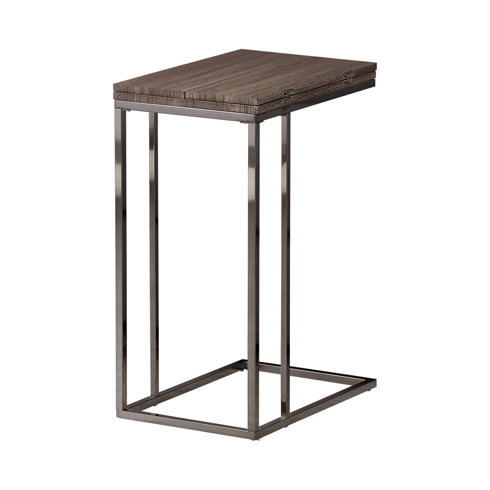 Coaster Furniture Pedro Weathered Grey Black Expandable Accent Table