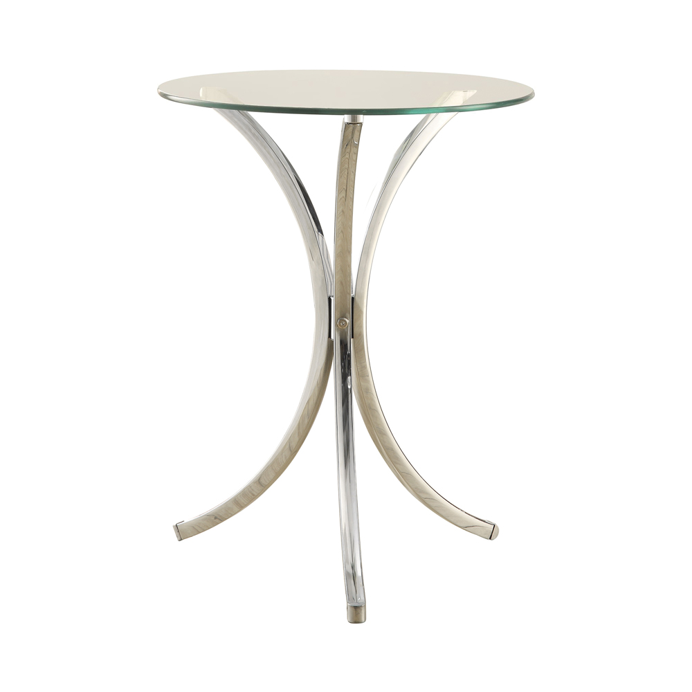 Coaster Furniture Eloise Silver Chrome Round Accent Table