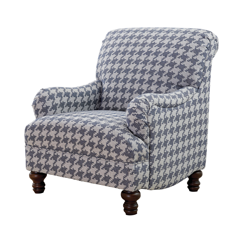 Coaster Furniture Glenn Light Grey Blue Arm Accent Chair