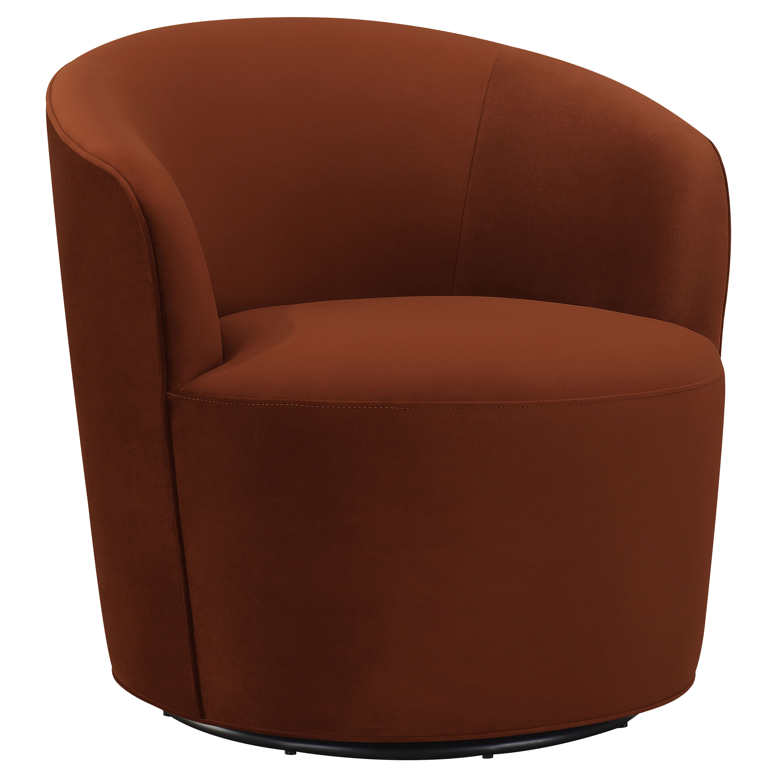 Coaster Furniture Joyce Burnt Orange Sloped Arms Swivel Chair