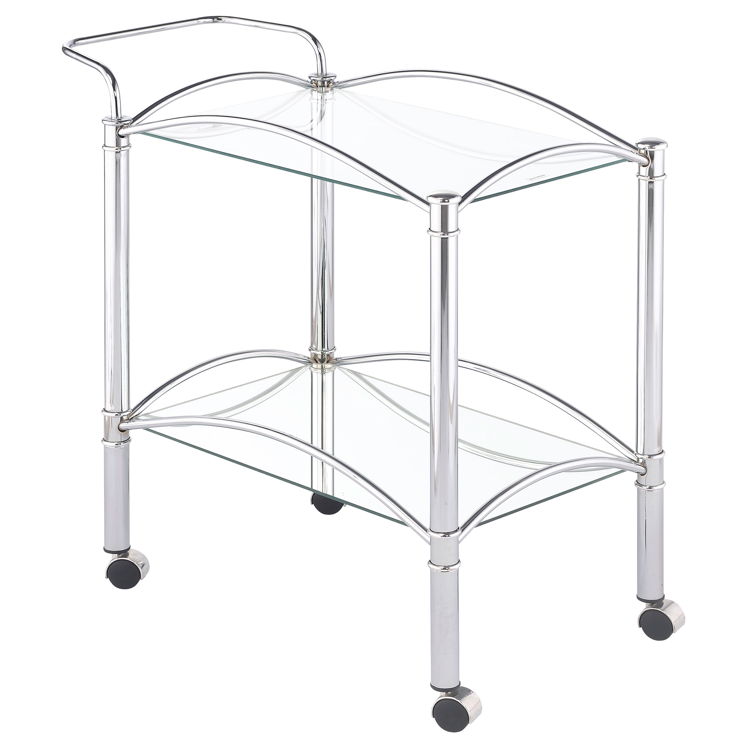 Coaster Furniture Shadix Chrome 2 Tier Bar Cart