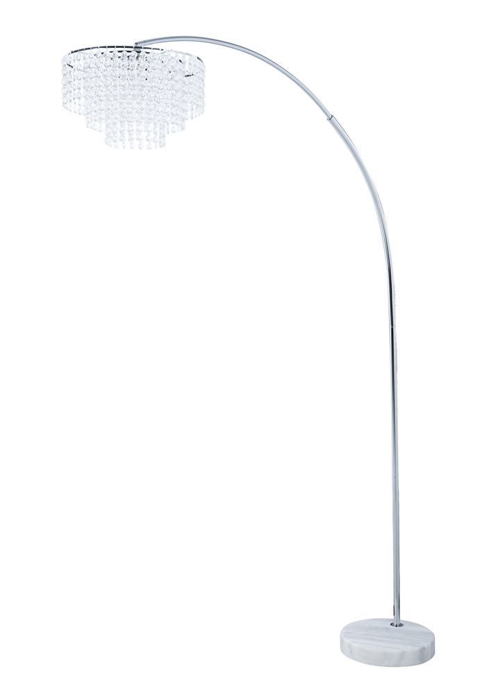 Coaster Furniture Shirley White Chrome Floor Lamp