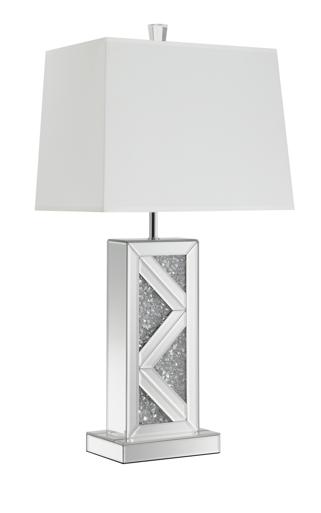 Coaster Furniture Carmen White Silver Table Lamp