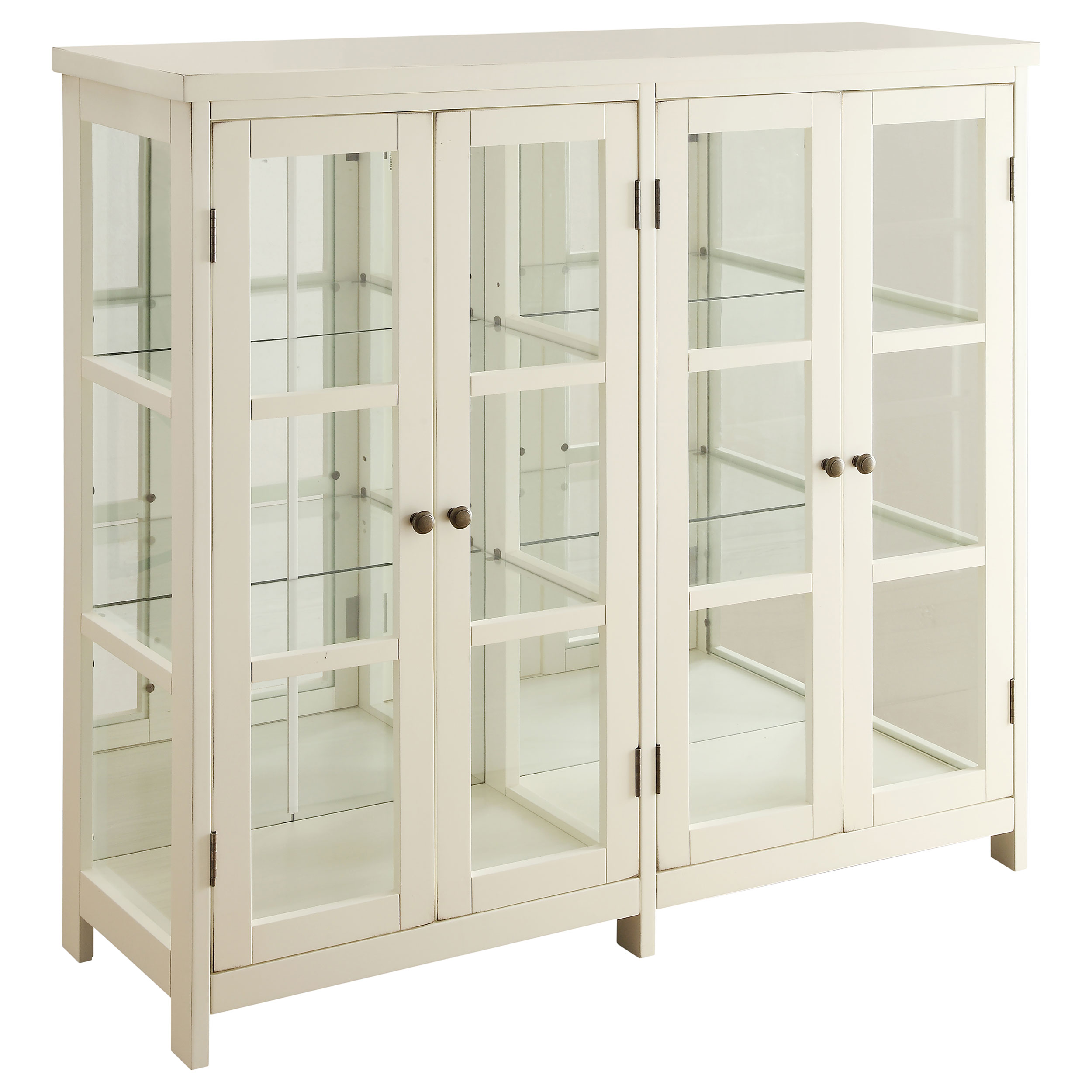 Coaster Furniture Sable Off White 4 Doors Display Accent Cabinet