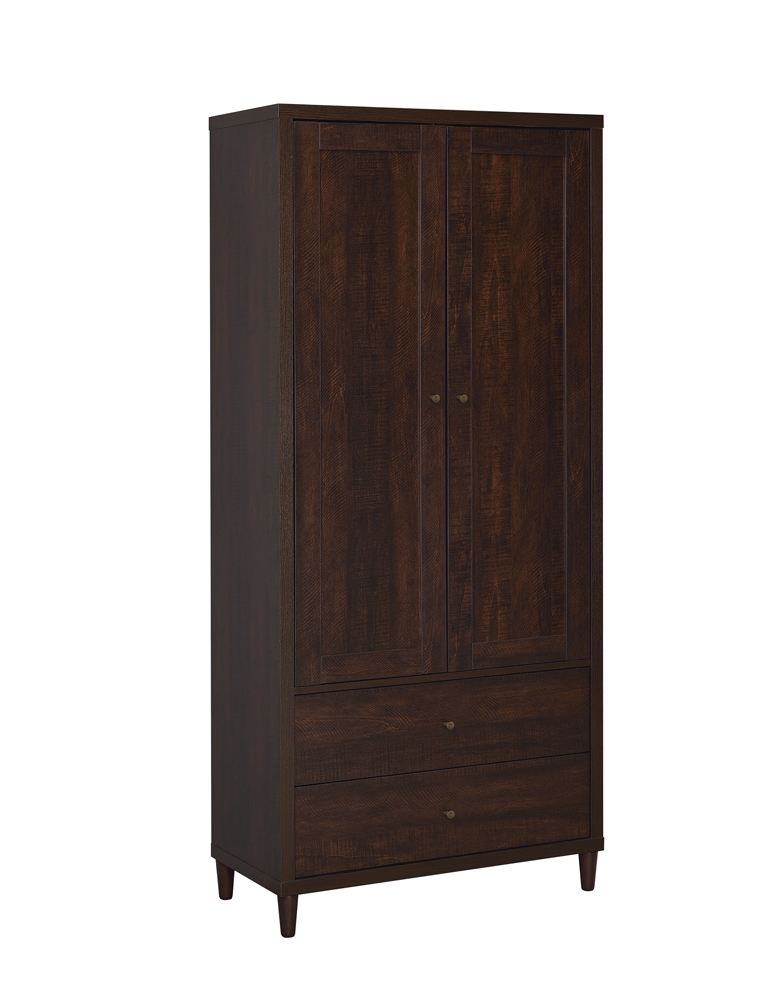 Coaster Furniture Wadeline Rustic Tobacco 2 Doors Tall Accent Cabinet