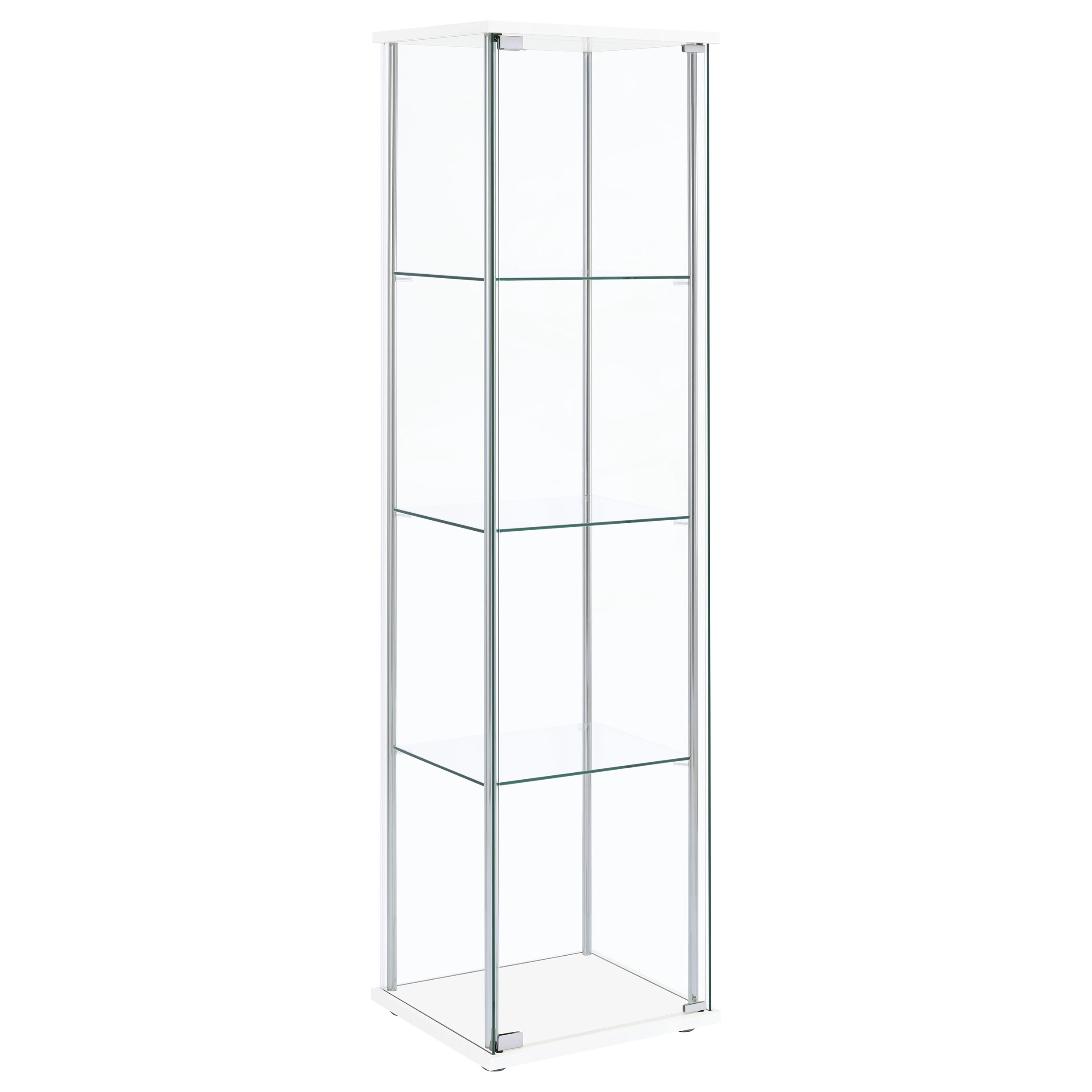 Coaster Furniture Bellatrix White 4 Shelf Curio Cabinet