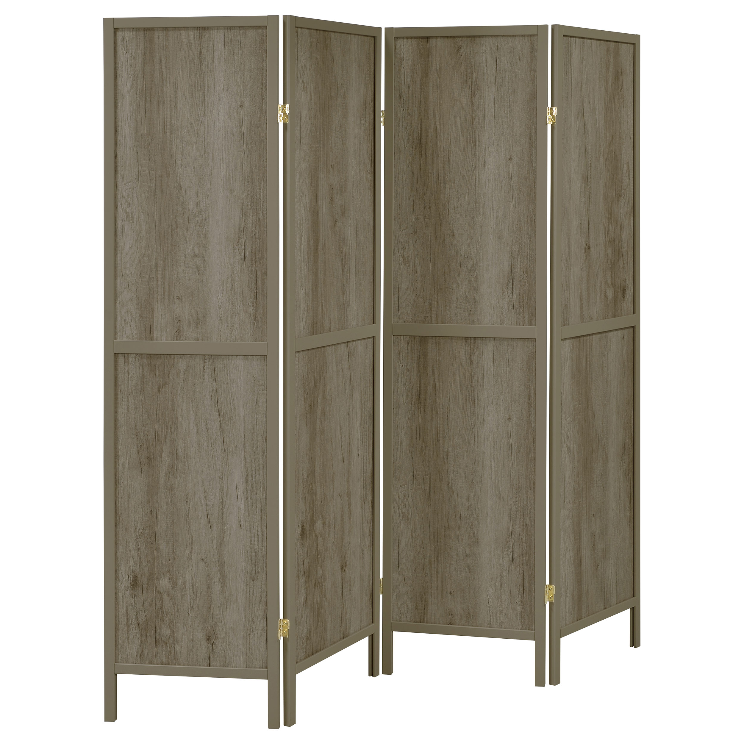 Coaster Furniture Deepika Grey Driftwood 4 Panel Folding Screen