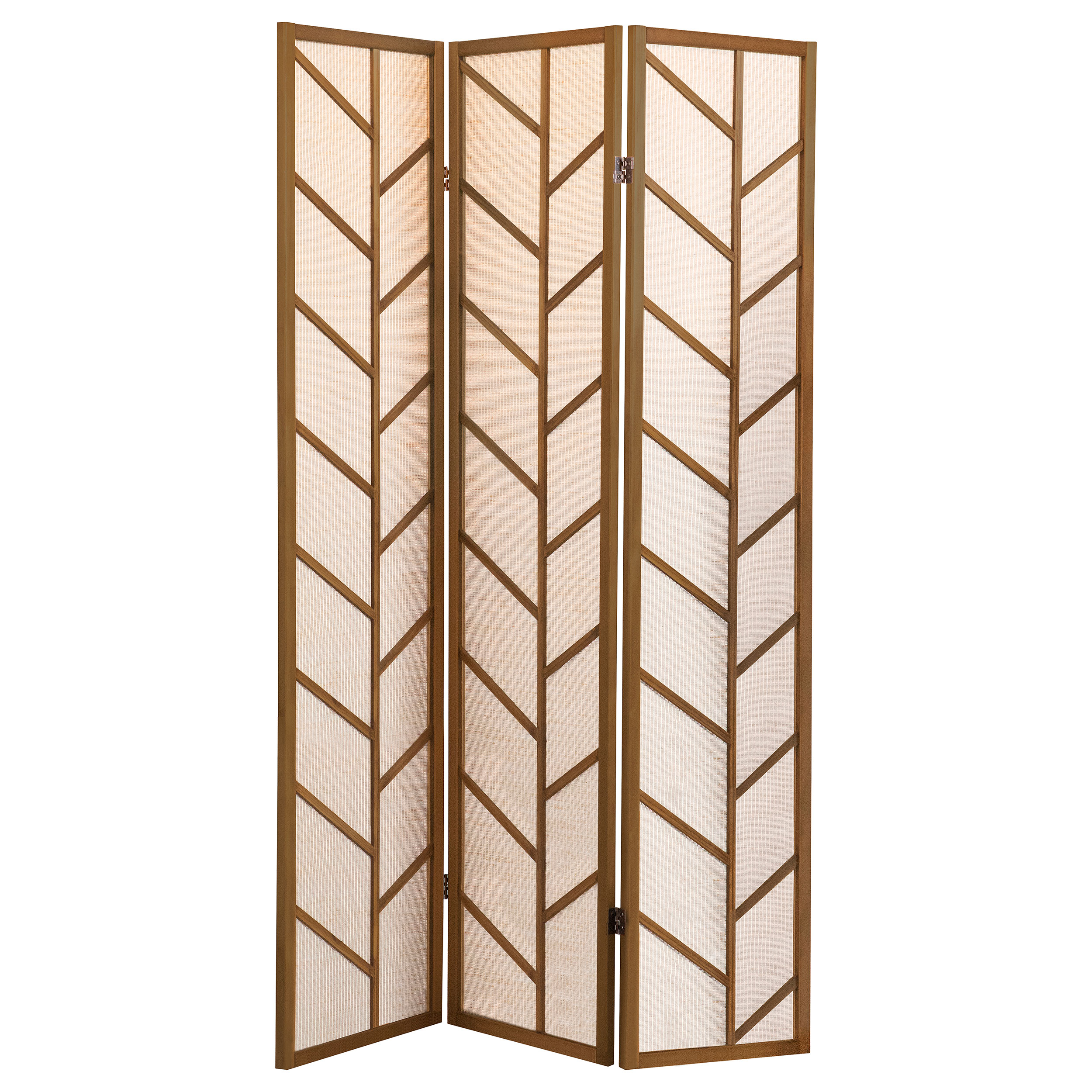 Coaster Furniture Mila Walnut Beige 3 Panel Screen
