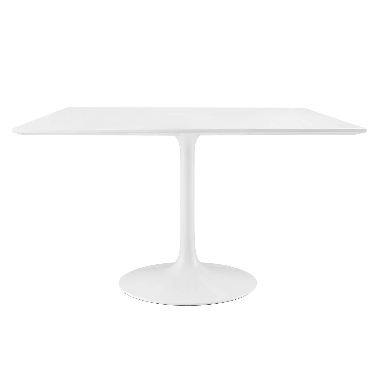 Modway Furniture Lippa White 47 Inch Square Wood Top Dining Table