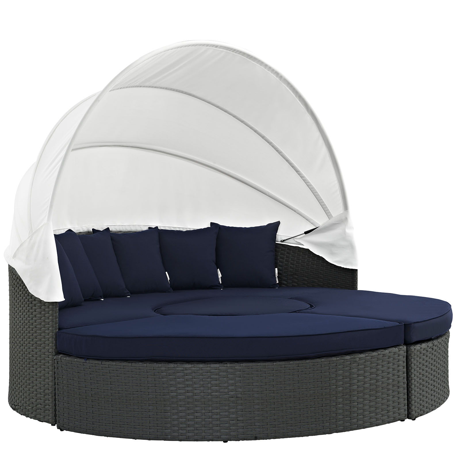Modway Furniture Sojourn Navy Outdoor Canopy Sunbrella Daybed