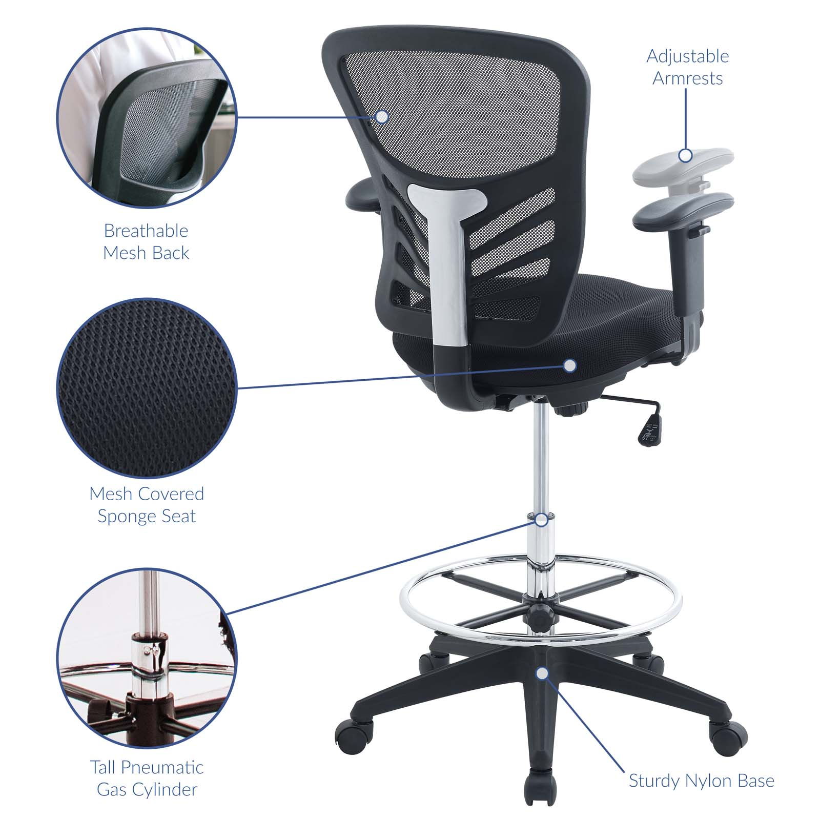 Modway Articulate Drafting Chair - Thumbnail 5