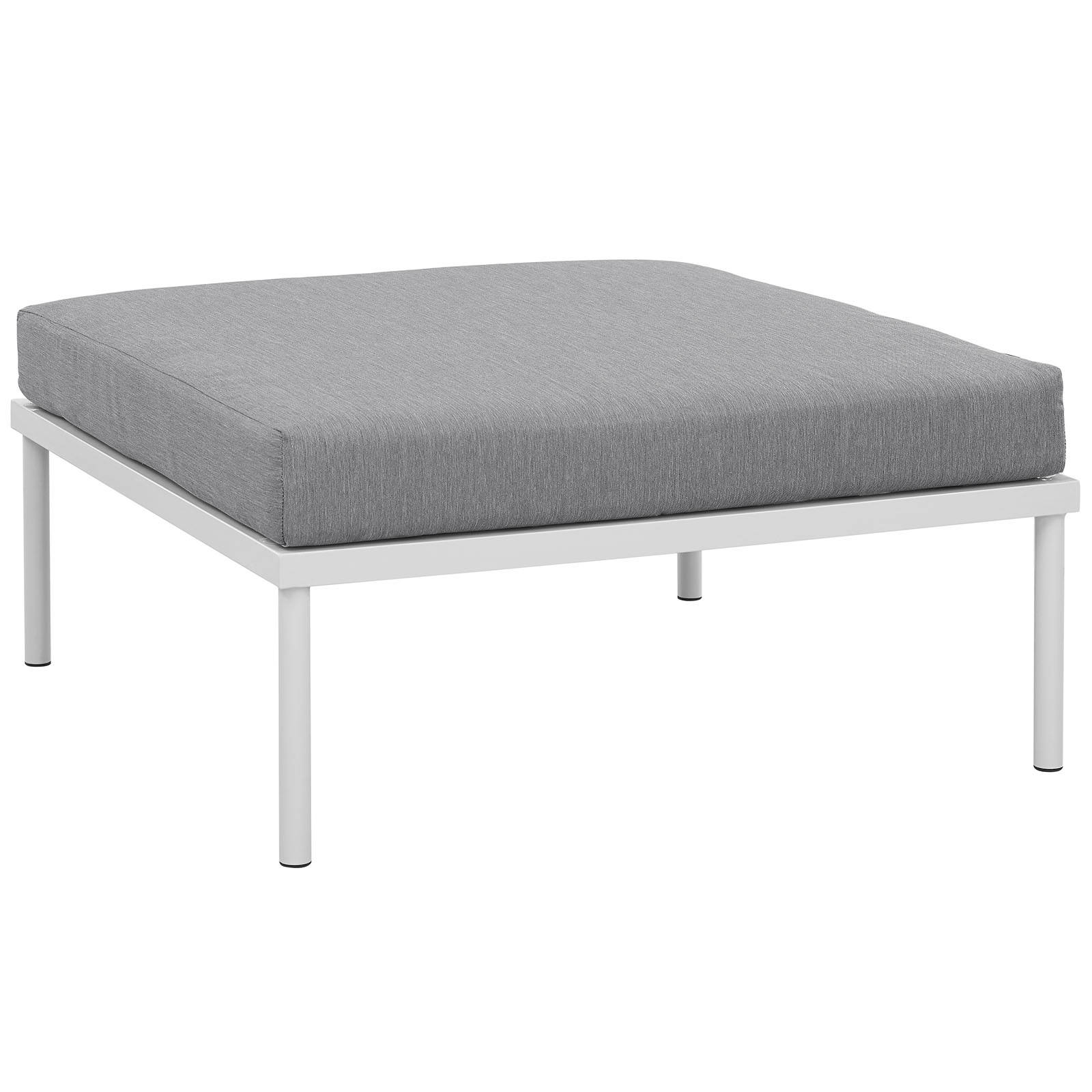 Modway Furniture Harmony White Gray Outdoor Ottoman