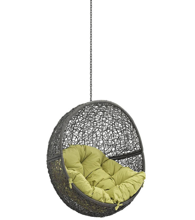 Modway Furniture Hide Gray Peridot Outdoor Swing Chair without Stand