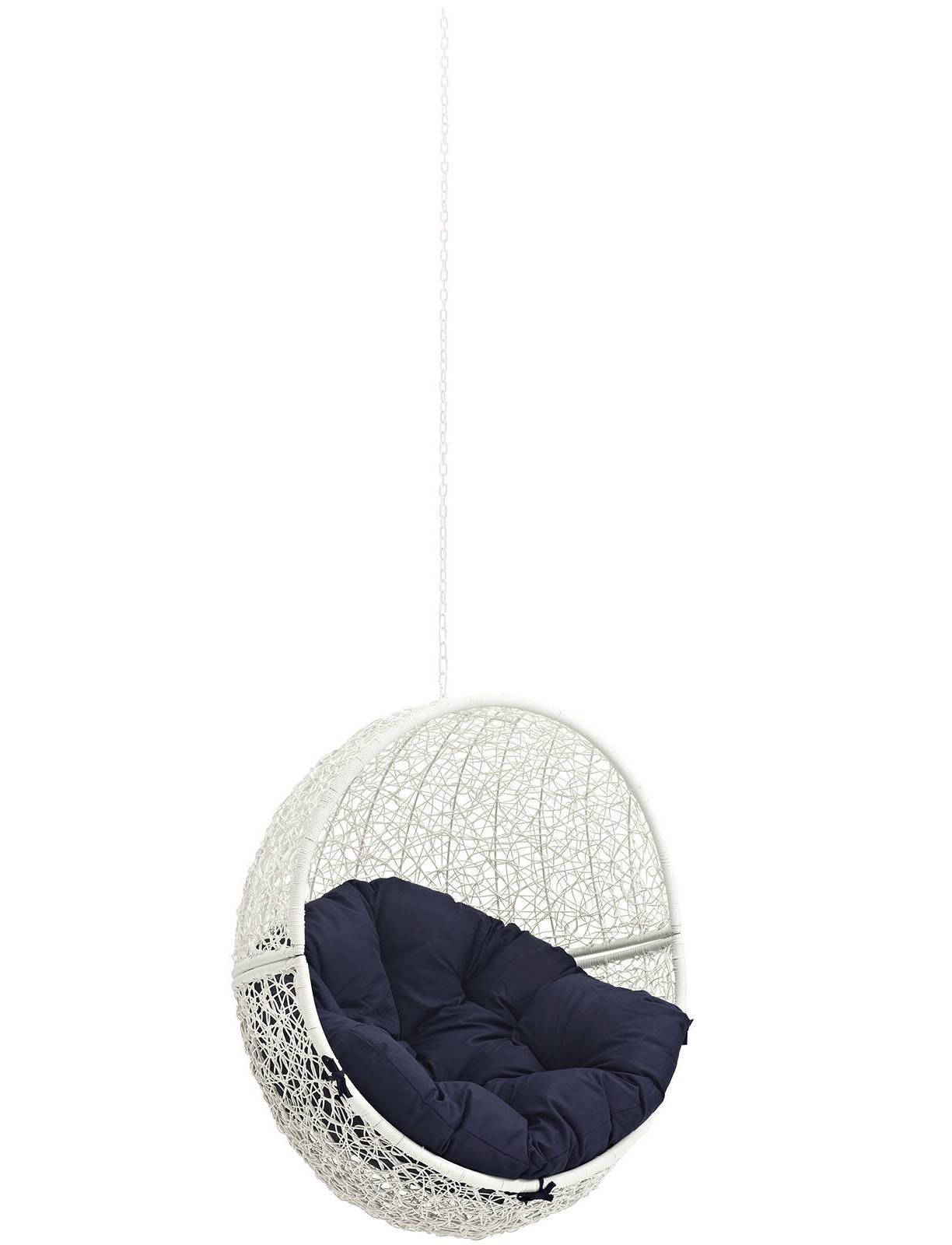 Modway Furniture Hide White Navy Outdoor Swing Chair without Stand