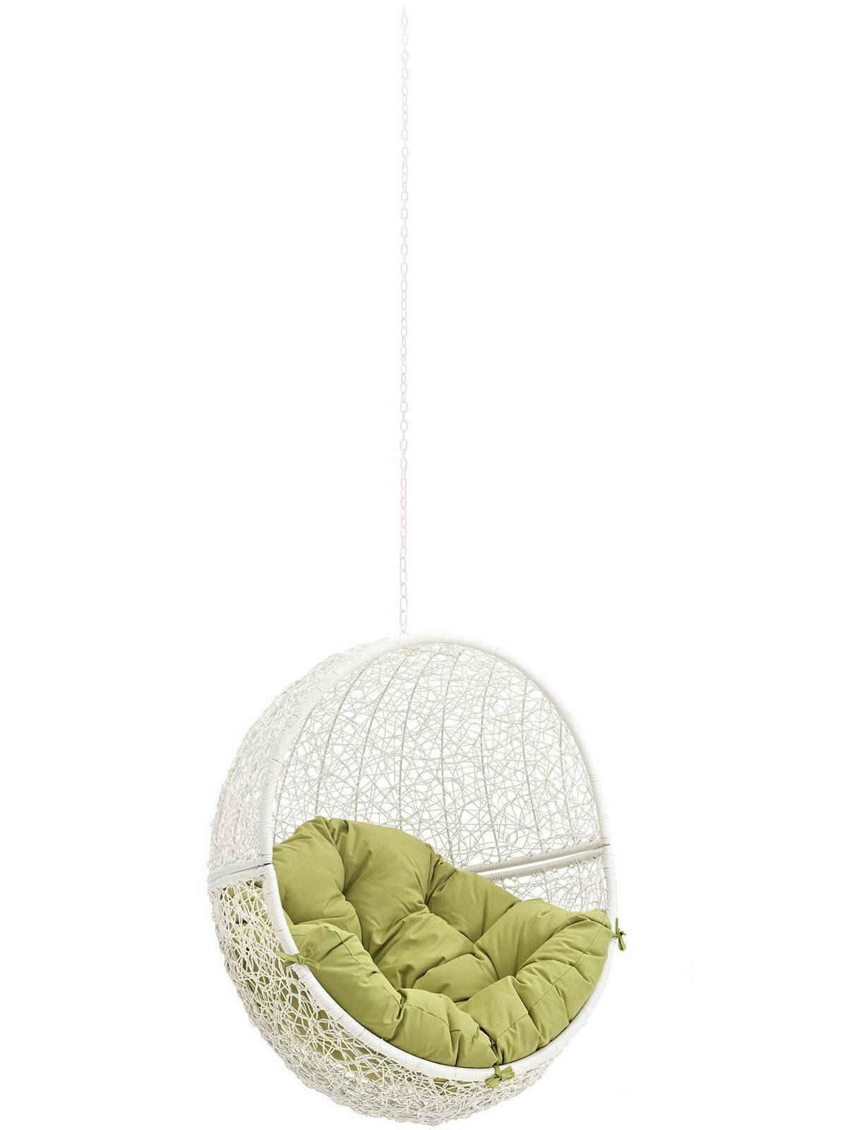 Modway Furniture Hide White Peridot Outdoor Swing Chair without Stand