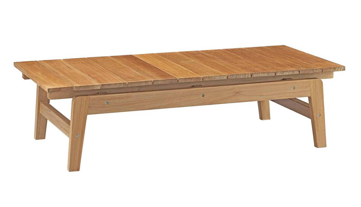 Modway Furniture Bayport Natural Outdoor Patio Teak Coffee Table
