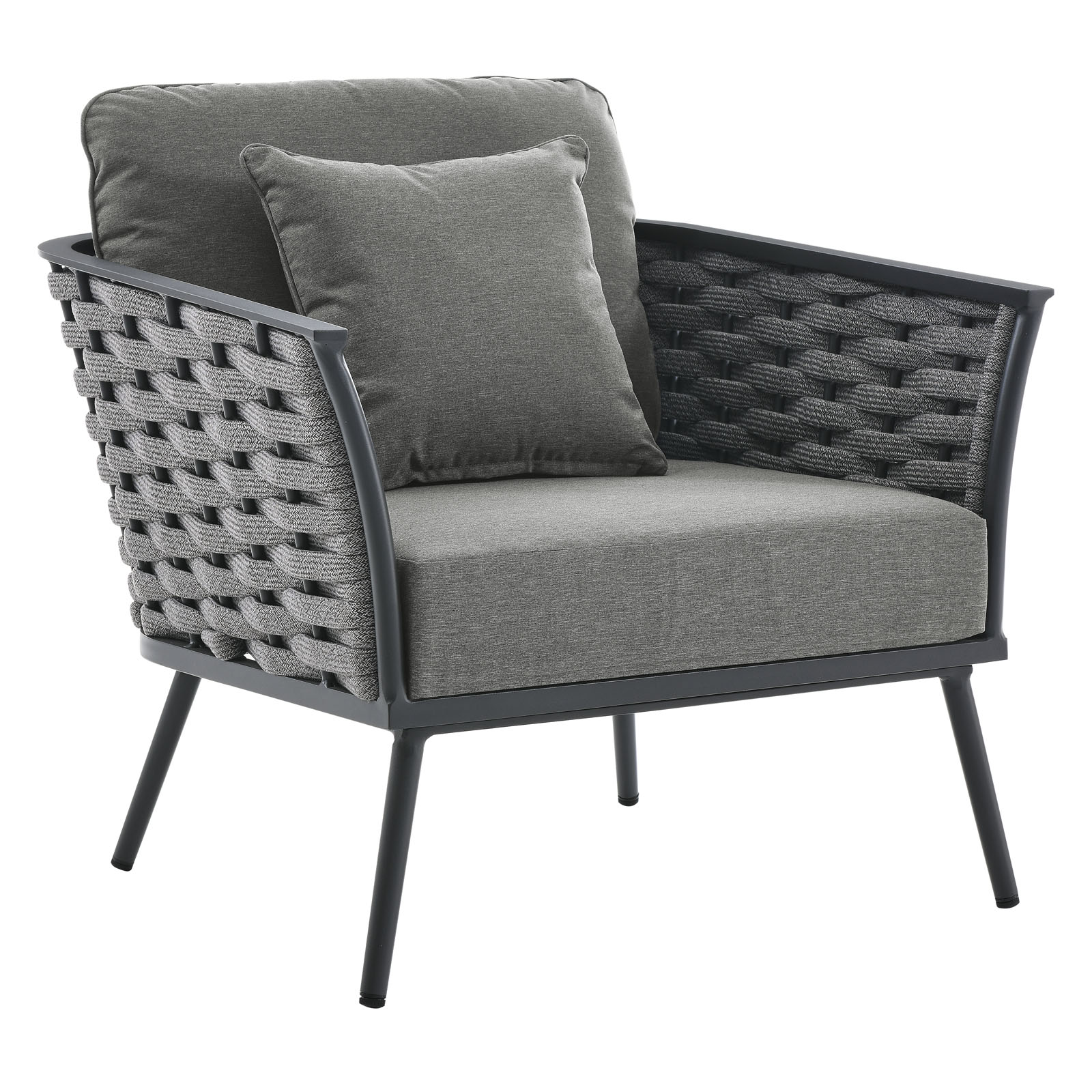 Modway Furniture Stance Gray Charcoal Outdoor Patio Armchair