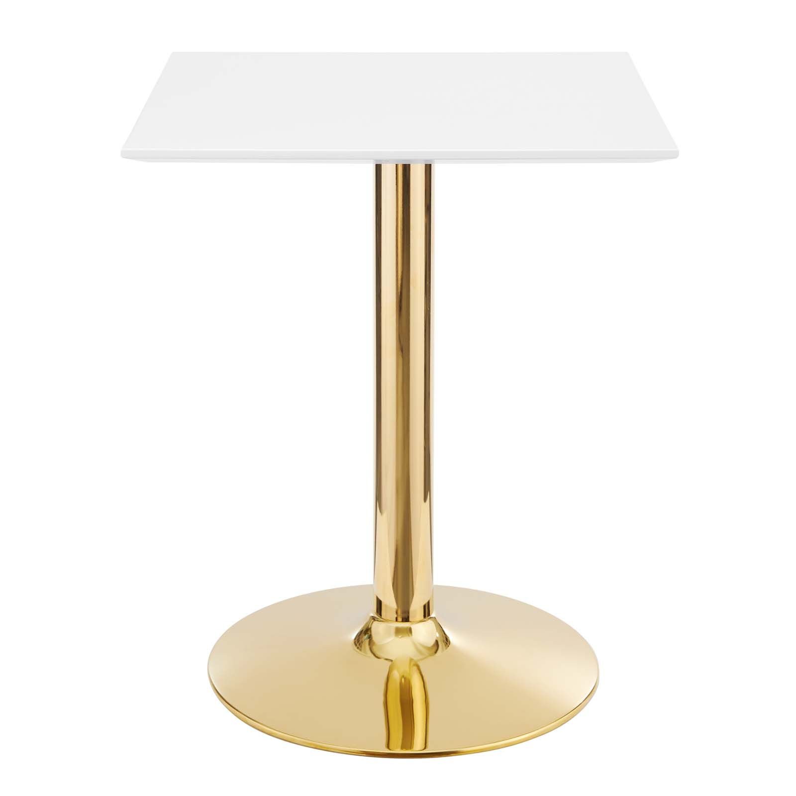 Modway Furniture Verne Gold White 24 Inch Square Dining Table