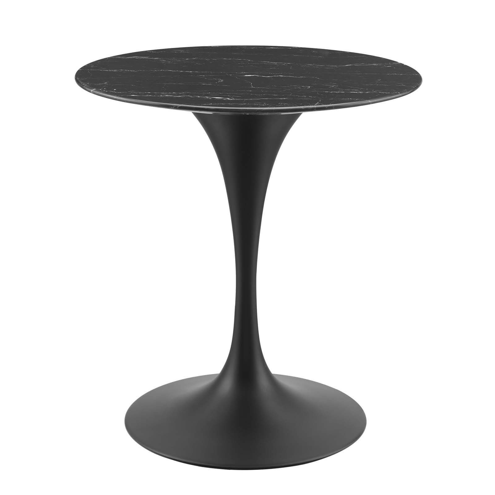 Modway Furniture Lippa Black Marble 28 Inch Dining Table