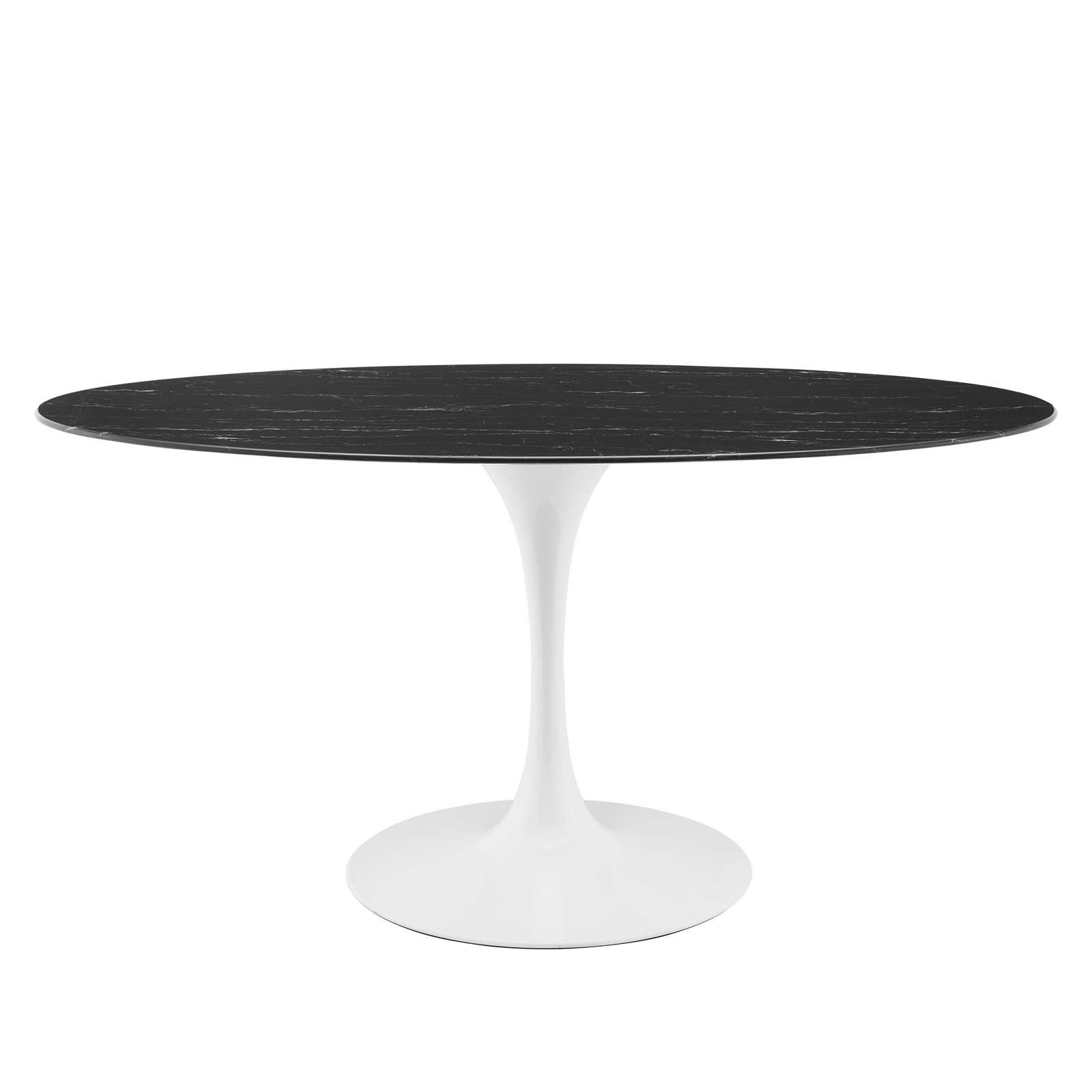 Modway Furniture Lippa White Black 60 Inch Dining Table