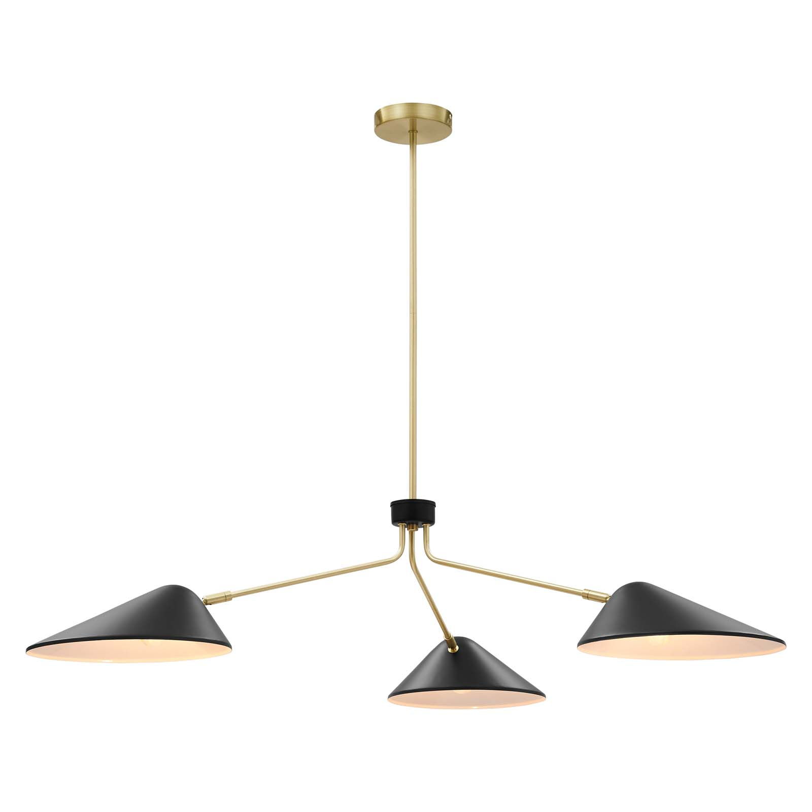 Modway Furniture Journey Black 3 Light 14 Inch Arm Pendant