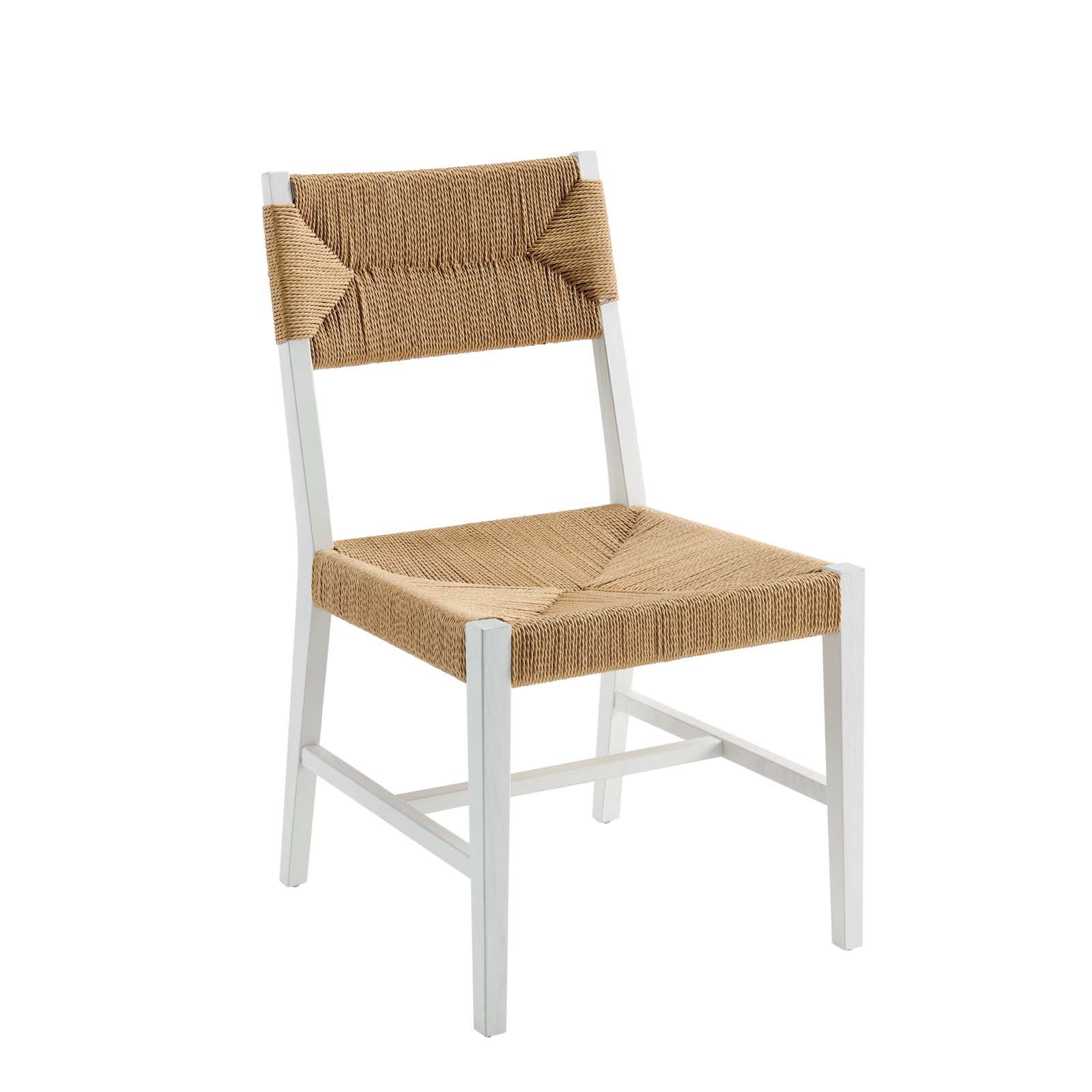 Modway Furniture Bodie White Natural Wood Dining Chair