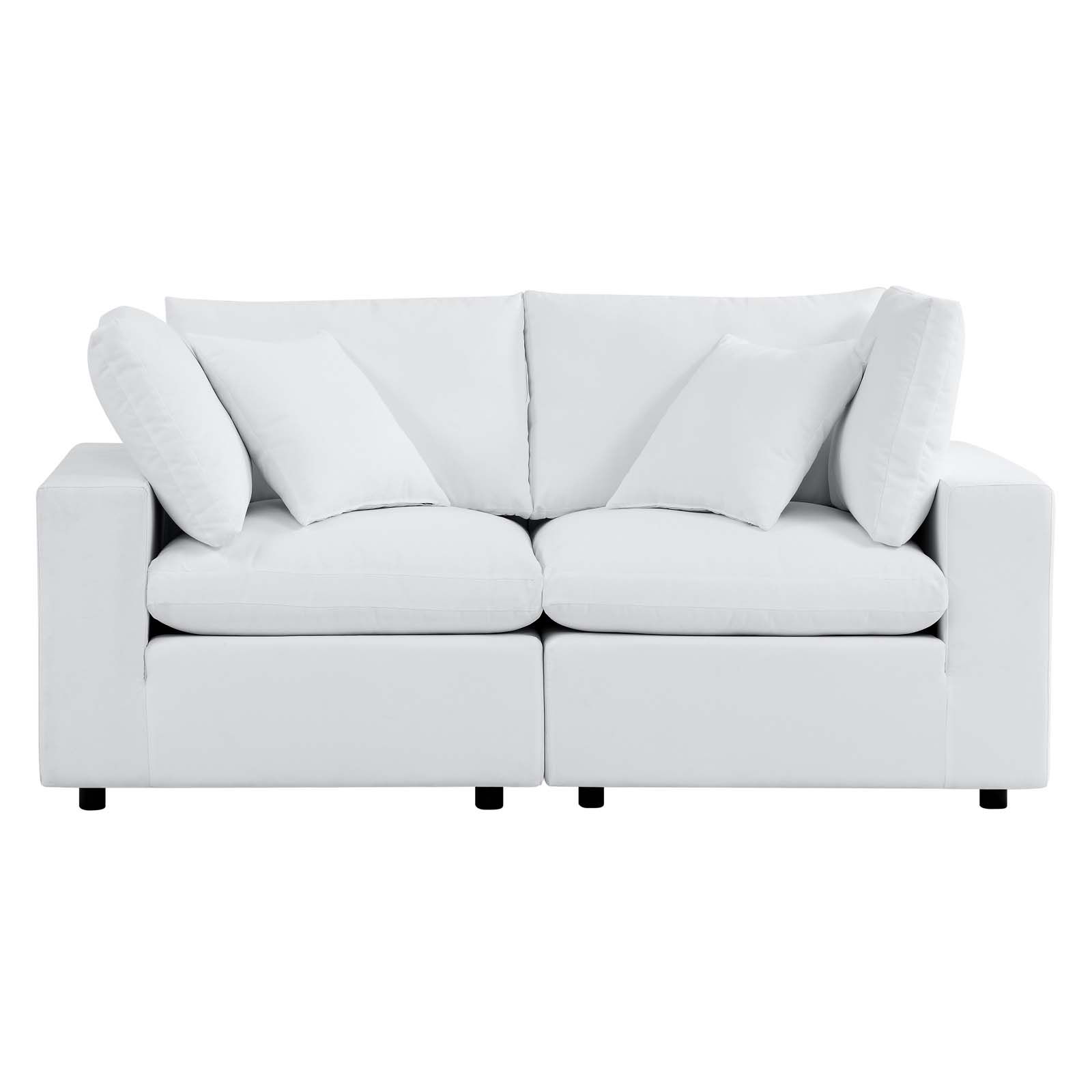 Modway Furniture Commix White Sunbrella Outdoor Patio Loveseat