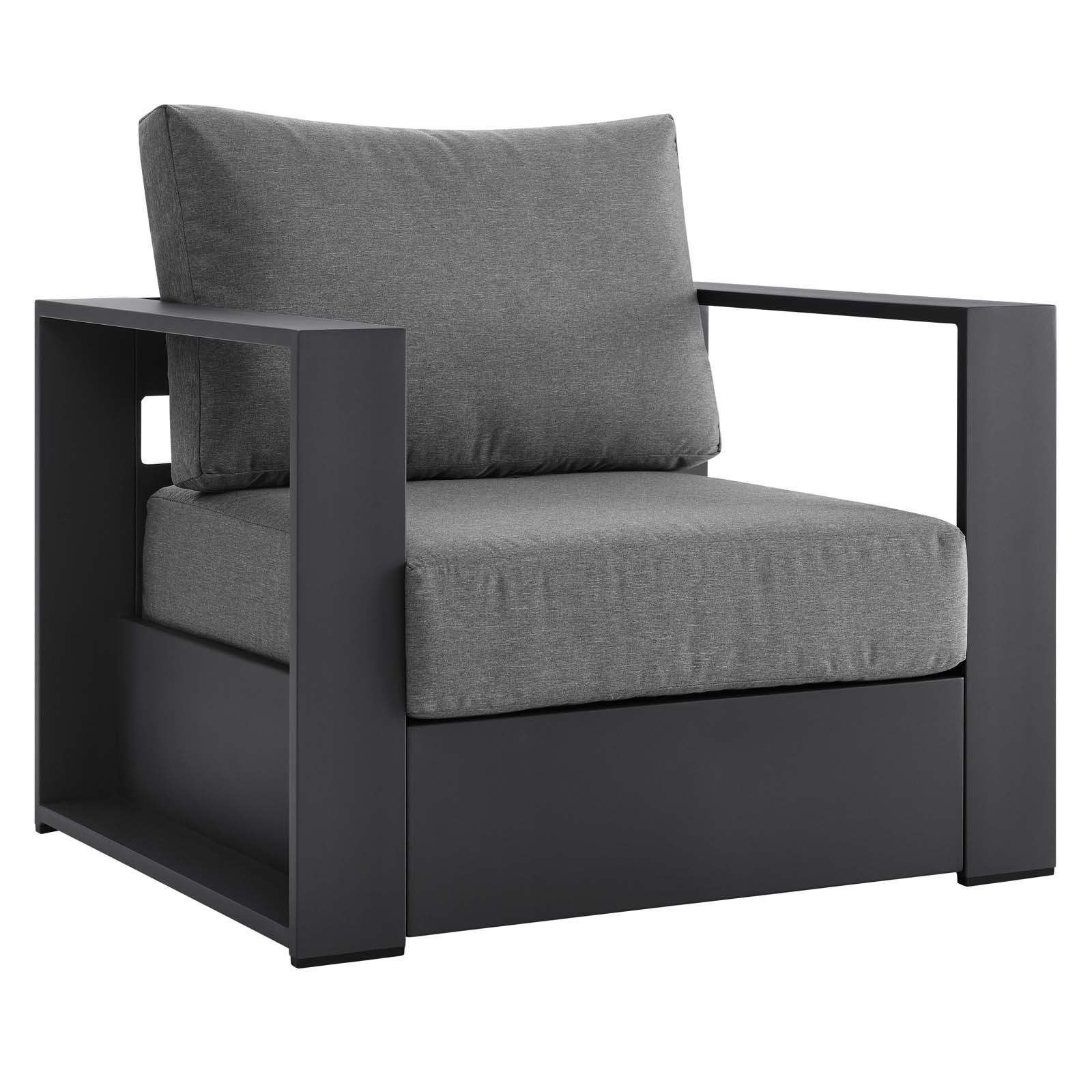 Modway Furniture Tahoe Gray Charcoal Outdoor Patio Armchair