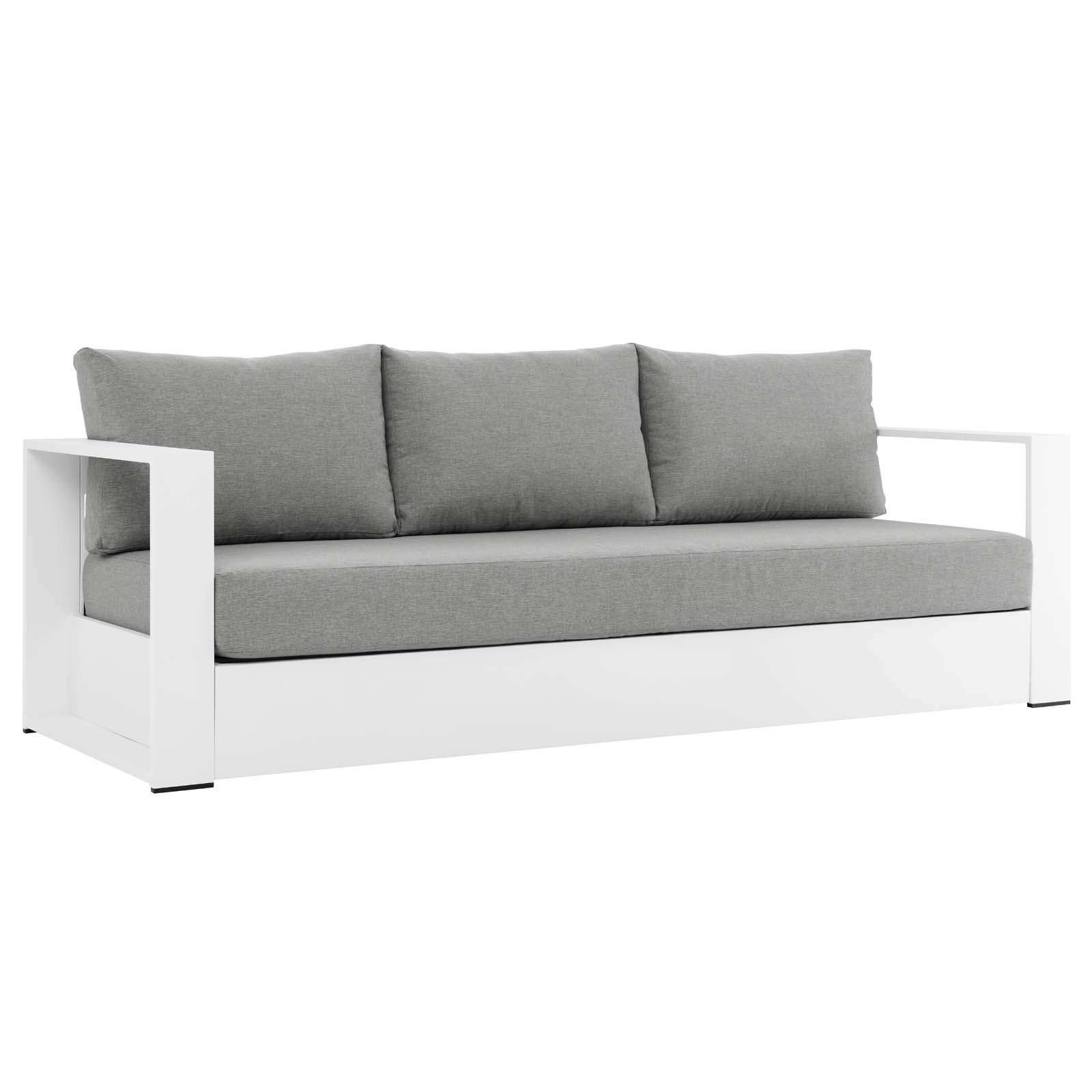 Modway Furniture Tahoe White Gray Outdoor Patio Sofa
